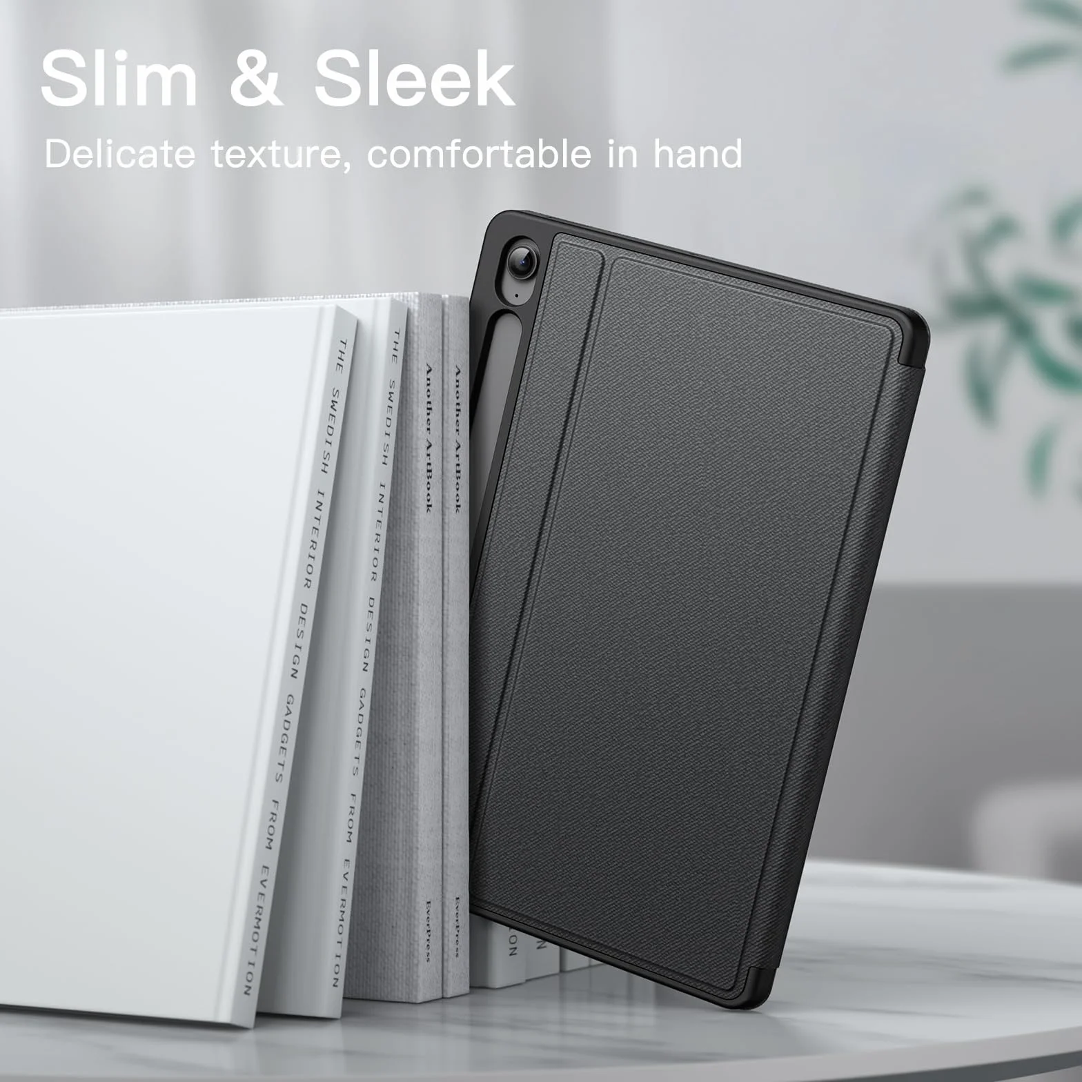 JETech Etui dla Samsung Galaxy Tab S10 Lite / S10 FE / S9 FE 10,9 Cala z S Pen Uchwytem, Slim Folio Stojak Ochronny Tabletu Case, Wiele Kąta Widzenia Oglądanie (Czarny)