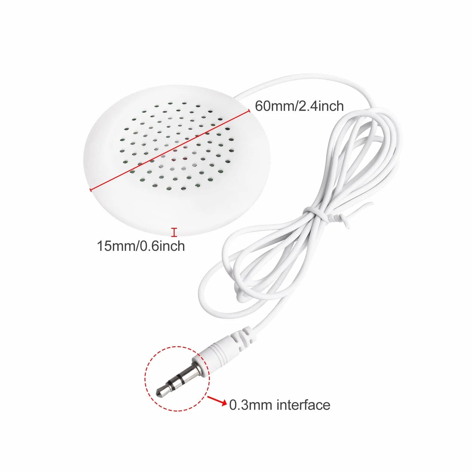 Głośnik stereo 3,5 mm mini HiFi DIY przenośny poduszkowy do MP3 MP4 CD telefonu (biały)