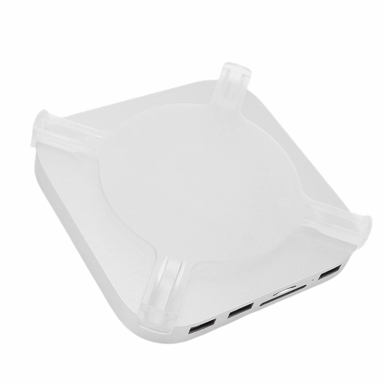 Asixxsix Stacja Dokująca Mini M4, Aluminiowy Koncentrator 7 w 1 z obsługą Obudowy Dysku SSD M.2 NVMe 2230 2242 2260 2280 Do 16 TB, Mini Stacja Dokująca z Hostem USB C 10 Gb/s i Gniazdem Karty Pamięci