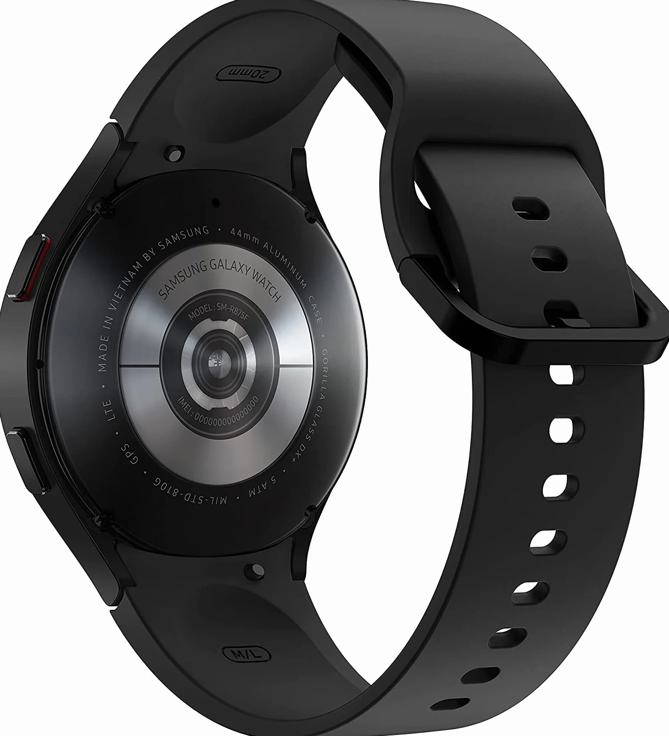 Samsung Galaxy Watcht LTE 4-44mm - czarny - inteligentny zegarek z opaską sportową - czarny - wyświetlacz 3,46 cm (1,36")