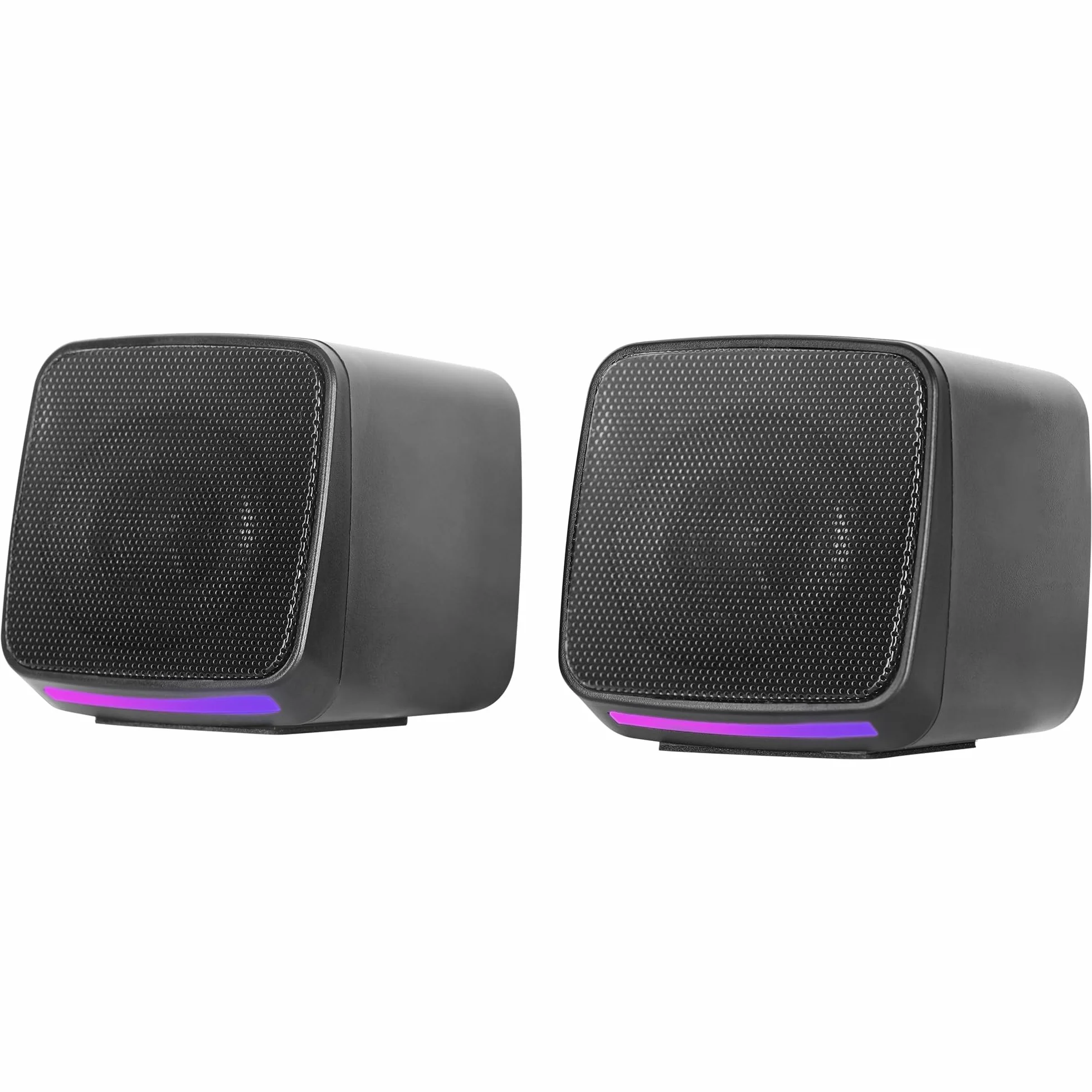 Mars Gaming MS-PRO, Kompaktowe Głośniki 10W, Dynamiczne Podświetlenie RGB Flow, Głośnik PC z Kontrolerem Głośności i Jack 3.5mm, Głośniki Gamingowe Kompatybilne z PC/Mac/Smartphone/Tablet, Czarny