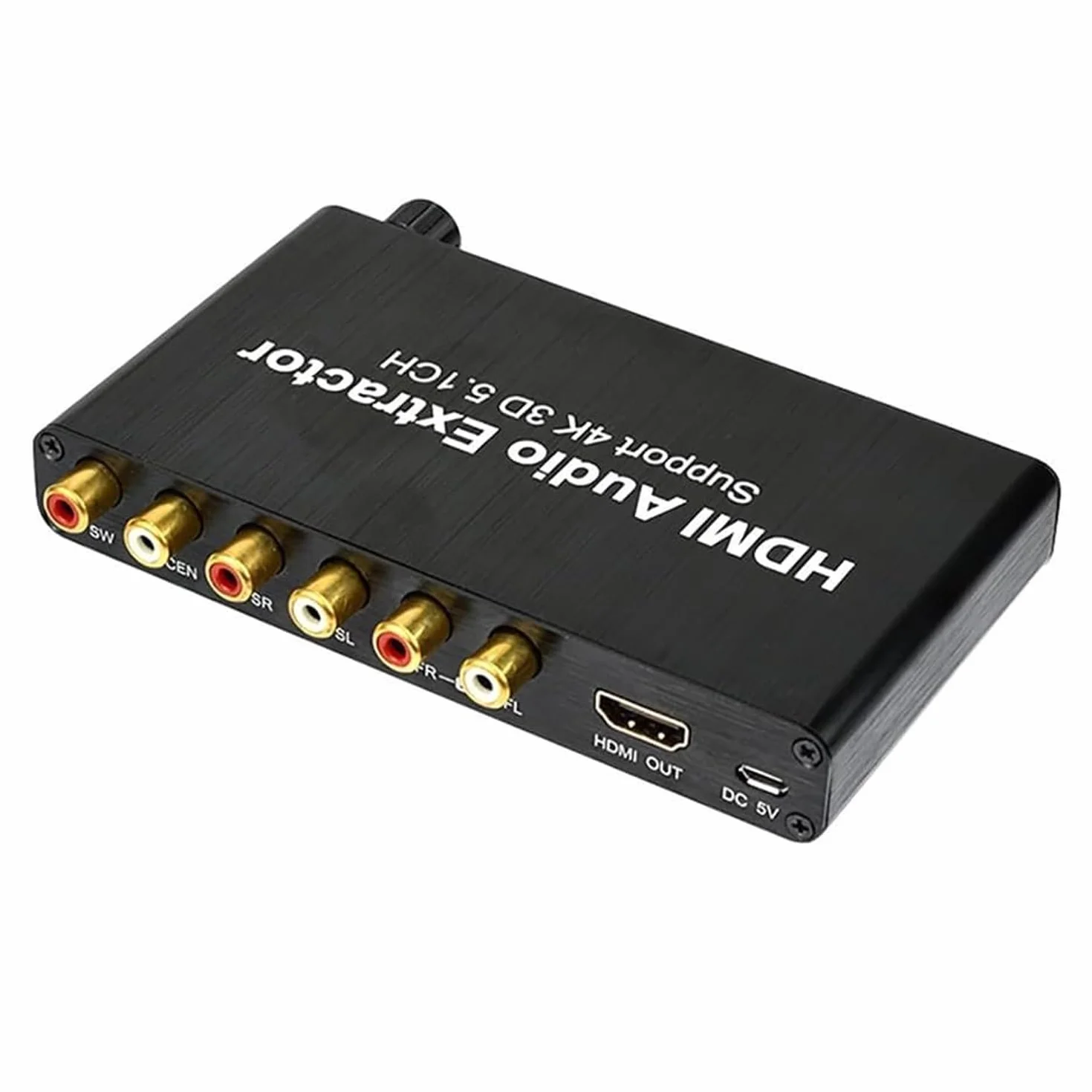 Przetwornik cyfrowo-analogowy 4K, dekoder audio 5.1, wyjście słuchawkowe 3,5 mm, obsługuje odtwarzacz sieciowy, HDTV, Blu-ray-DVD, DVD, PS3, DM500S, DM800HD itd.