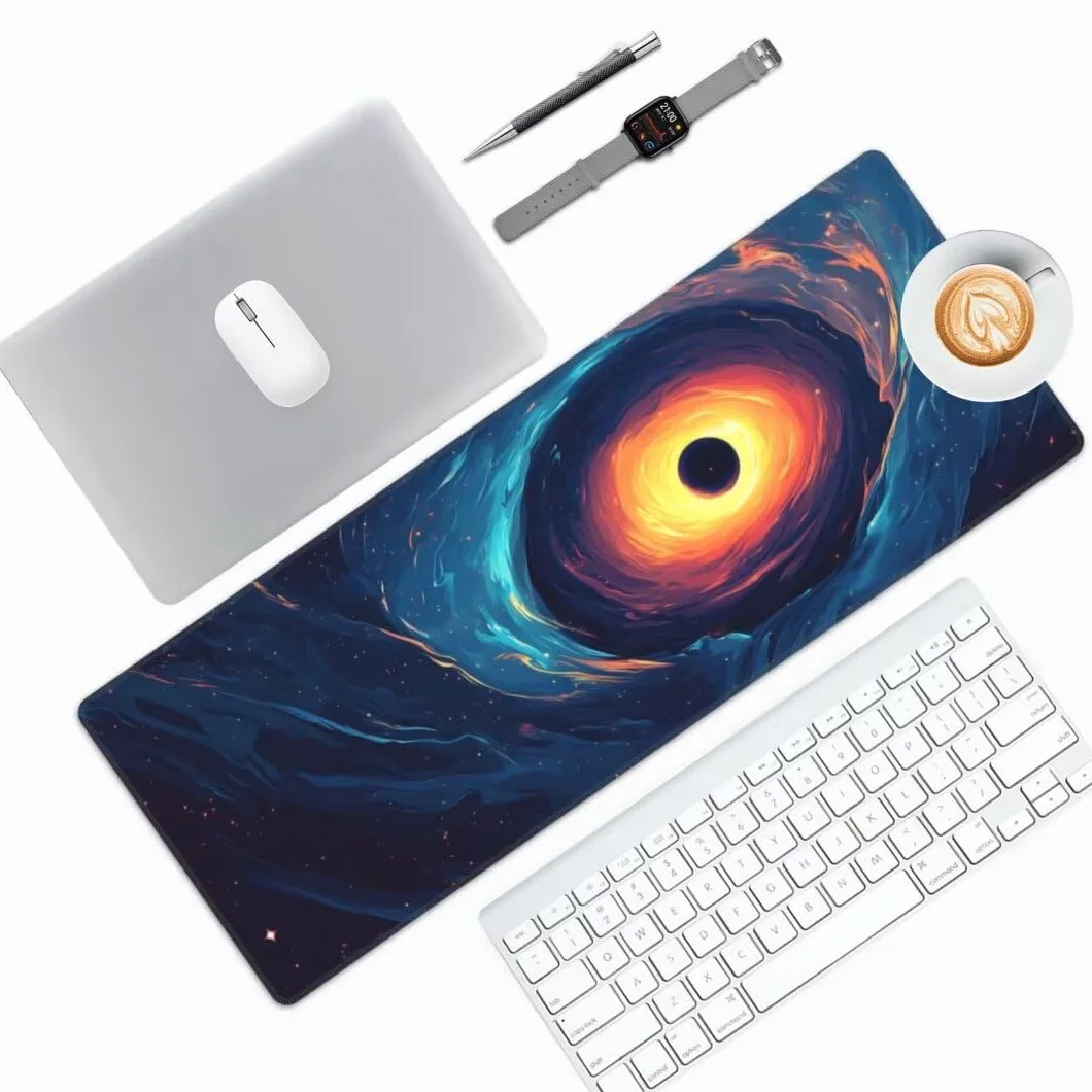 Universe 213HDM Duża podkładka pod mysz do gier, 150 x 60 cm, wodoodporna, czarna , antypoślizgowa gumowa podstawa, akcesoria biurowe, dekoracja biurowa