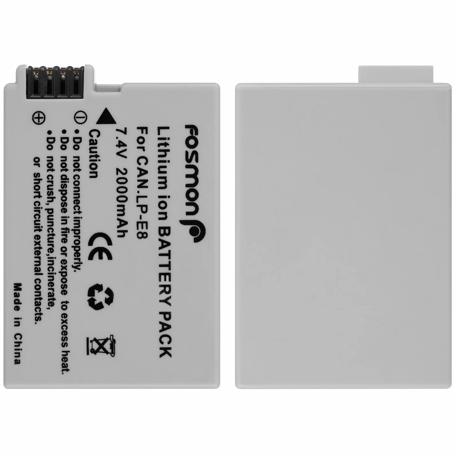 Fosmon LP-E8 akumulator litowo-jonowy kompatybilny z Canon EOS 700D 550D 600D 650D