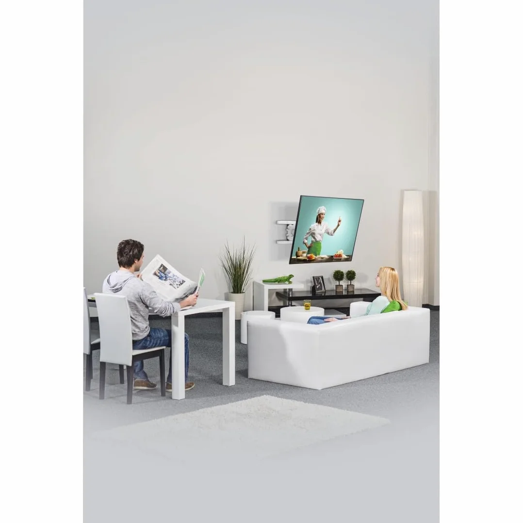 Hama Uchwyt ścienny do telewizora (3 przeguby, 90",VESA 800x600, LCD/LED, do TV, na ścianie, obracany 120 stopni, pochyły, stalowy, maks. udźwig 75 kg, zawiasy ścienne) czarny