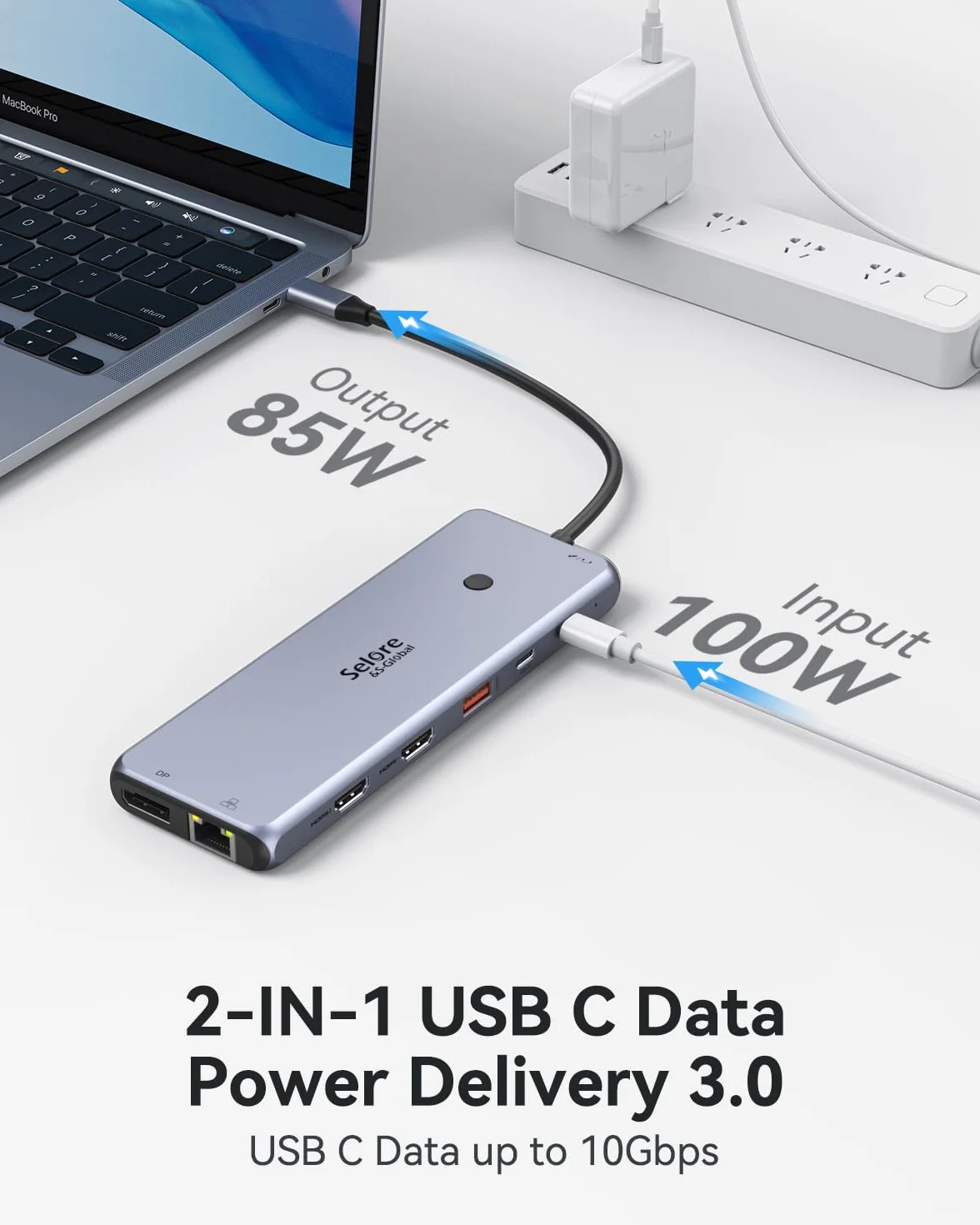 Stacja dokująca USB C Triple Display, koncentrator 13 w 1 USB C Dual HDMI 3 monitory 2X 4K HDMI, DisplayPort, 10G USB 3.1, USB 3.0, USB 2.0, Gigabit Ethernet, 100 W PD, USB C Hub Data Transfer, 3,5 mm