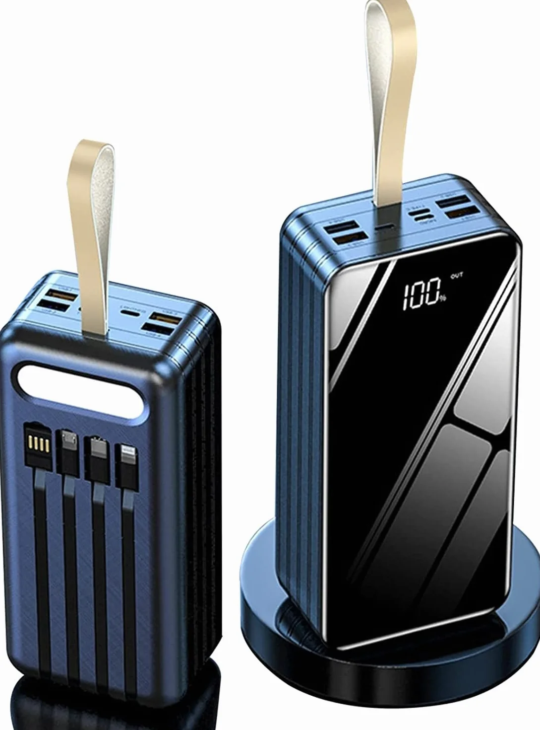 100000 mAh USB Power Bank przenośna ładowarka, prosta stylowa i kompaktowa konstrukcja, akumulator do szybkiego ładowania 2,1 A, do smartfonów, tabletów, konsoli do gier (czarny)