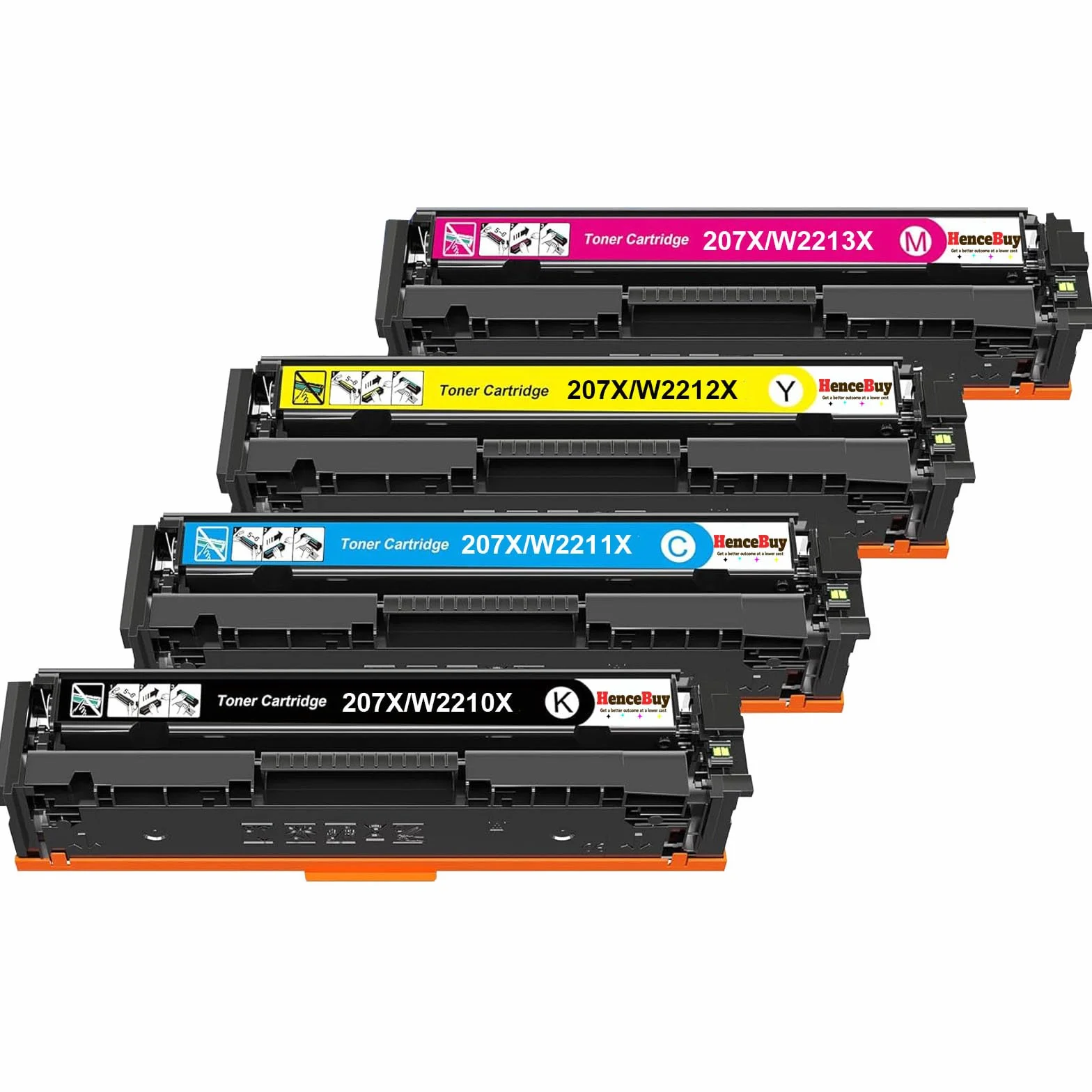 Z chipem 207X 207A MFP M283fdw Toner Multipack zamiennik do HP 207X 207A Color LaserJet Pro M283fdn M283 M282nw M282 M255dw M255 Czarny Cyan Żółty Magenta W2210X W2210A W2211X W22212 X Talia