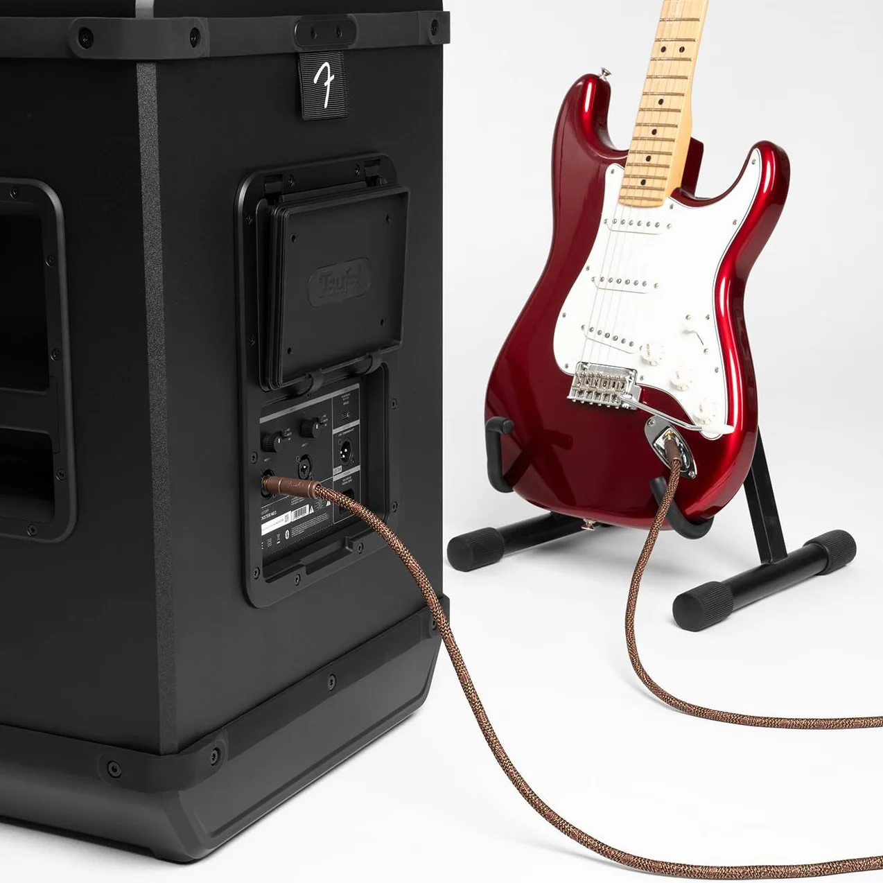 Głośnik Bluetooth Fender x Teufel ROCKSTER NEO, przenośny głośnik bezprzewodowy, 130 dB SPL Peak – długi czas pracy baterii (Black & Steel)