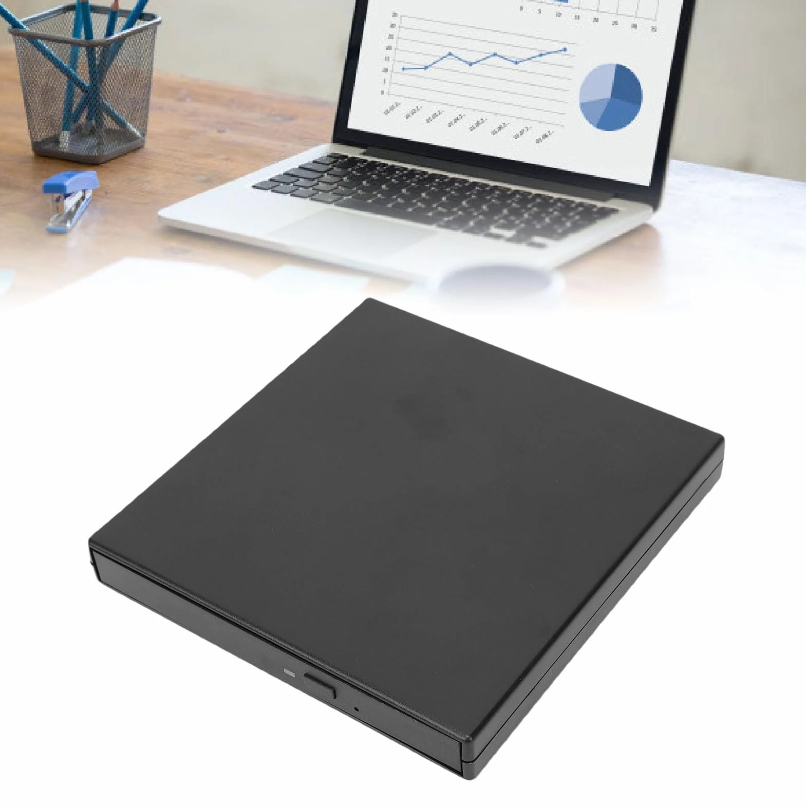 PUSOKEI Odtwarzacz Zewnętrznych Napędów Blu Ray 4K USB, Kompatybilny z Odczytem/zapisem (SILVER)