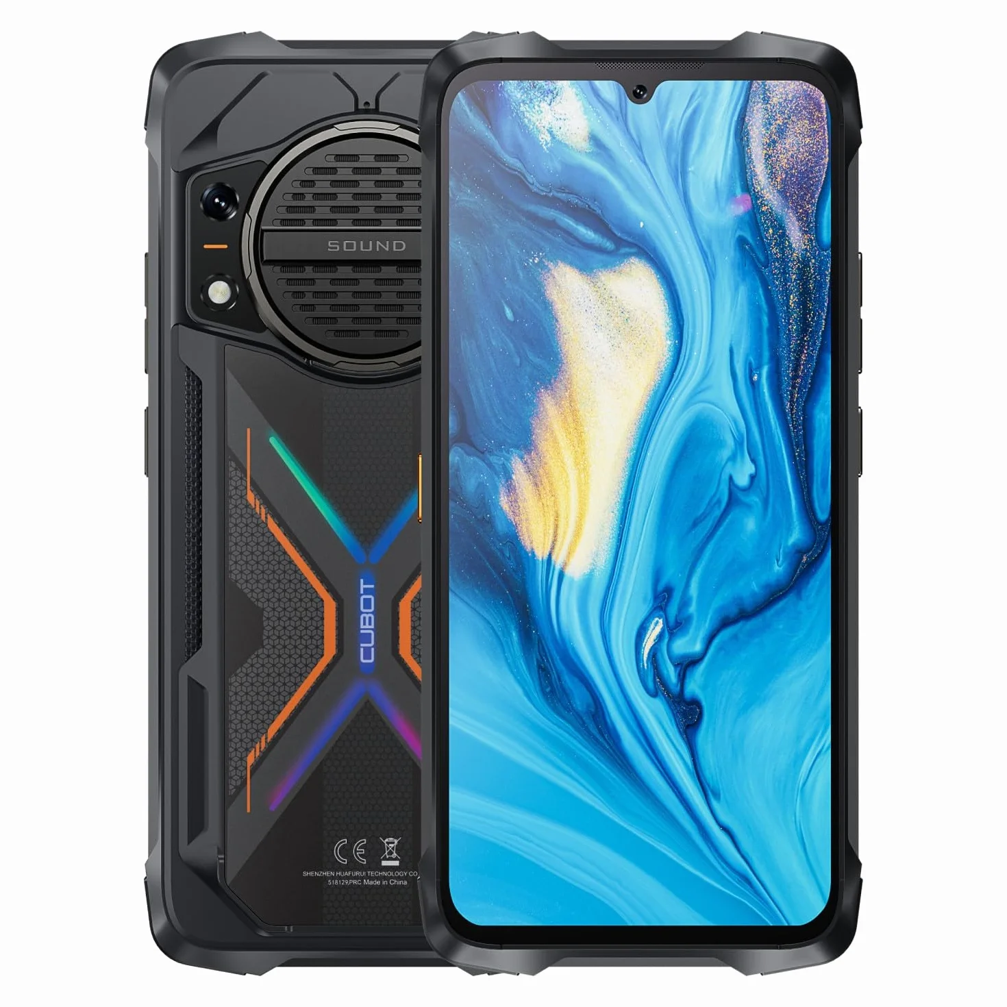 KingKong Power 3 - Smartfon 6,72" FHD+ 120Hz, 24GB (12GB+12GB rozszerzalne) RAM i 256GB ROM, aparat główny 100 MP, bateria 10200mAh, Android 14, procesor Helio G99 Octa-Core, kolor czarny.