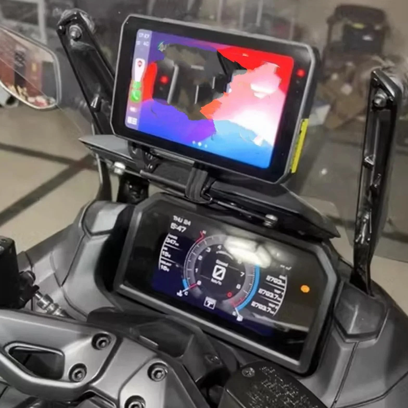 Pasuje do motocykla TMAX T-MAX 560 2022 2023 Akcesoria motocyklowe Uchwyt do montażu nawigacji GPS Smartfon Uchwyt adaptera