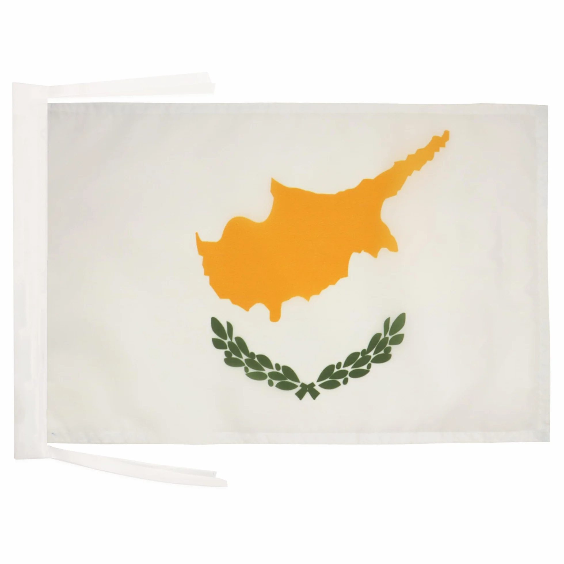 Drapeau Chypre Polyester 100D 45cm x 30cm avec Cordelettes