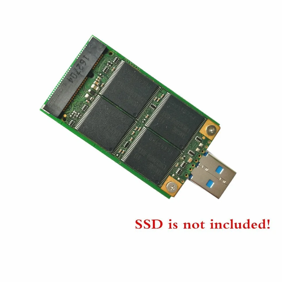 LEAGY mSATA SSD adapter do USB 3.0, Mini SATA można używać jako przenośny dysk flash / zewnętrzny dysk twardy, 50 mm Mini PCIe Solid State Drive Reader Converter