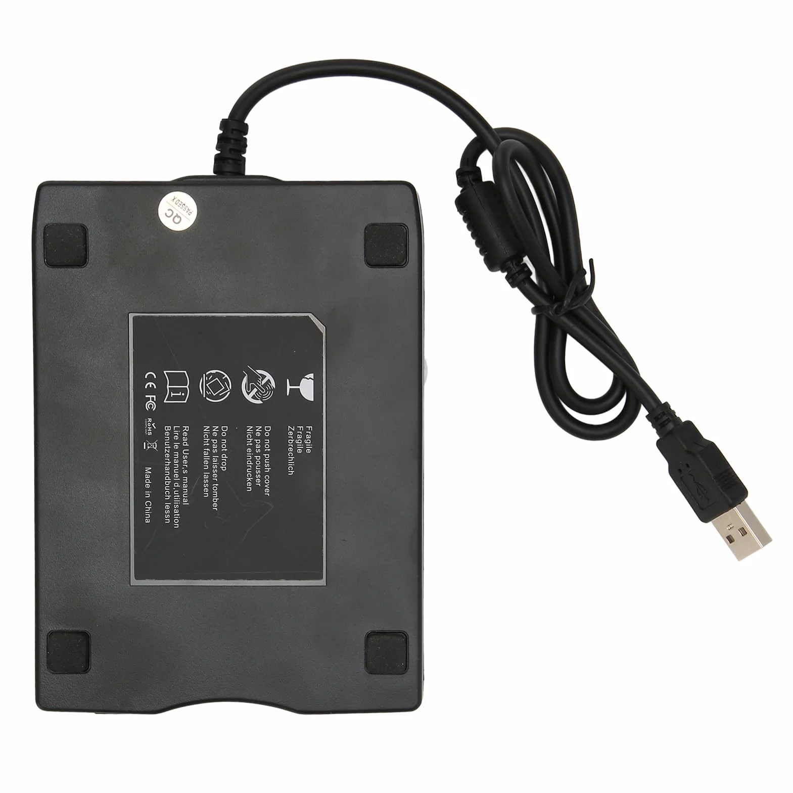Ejoyous Czytnik dyskietek, 3,5-calowy zewnętrzny dysk dyskietek USB PC 1,44 MB/2 HD na zewnątrz, kompatybilny z 2000/7/10 XP Vista