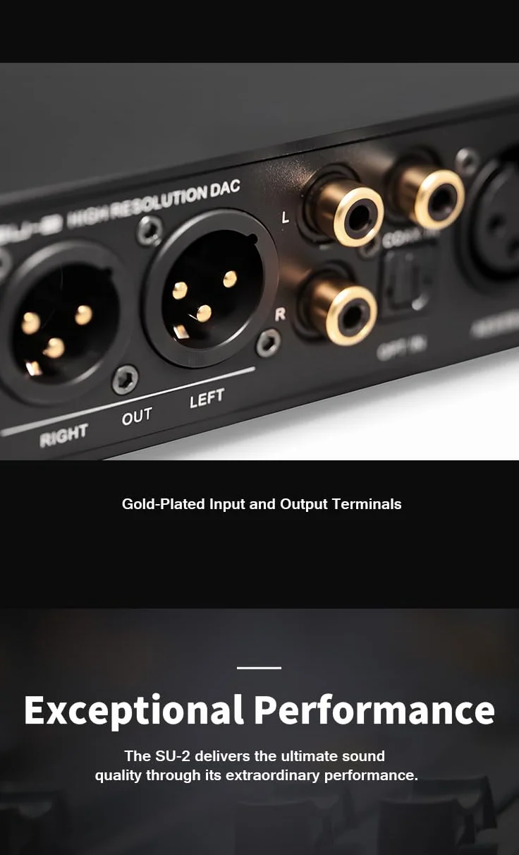 Fanmusic SMSL SU-2 Dekoder High Resolution ES9039Q2M 4 chipy OPA1612A THD+N 0,00006% sinad 123,5 dB DAC