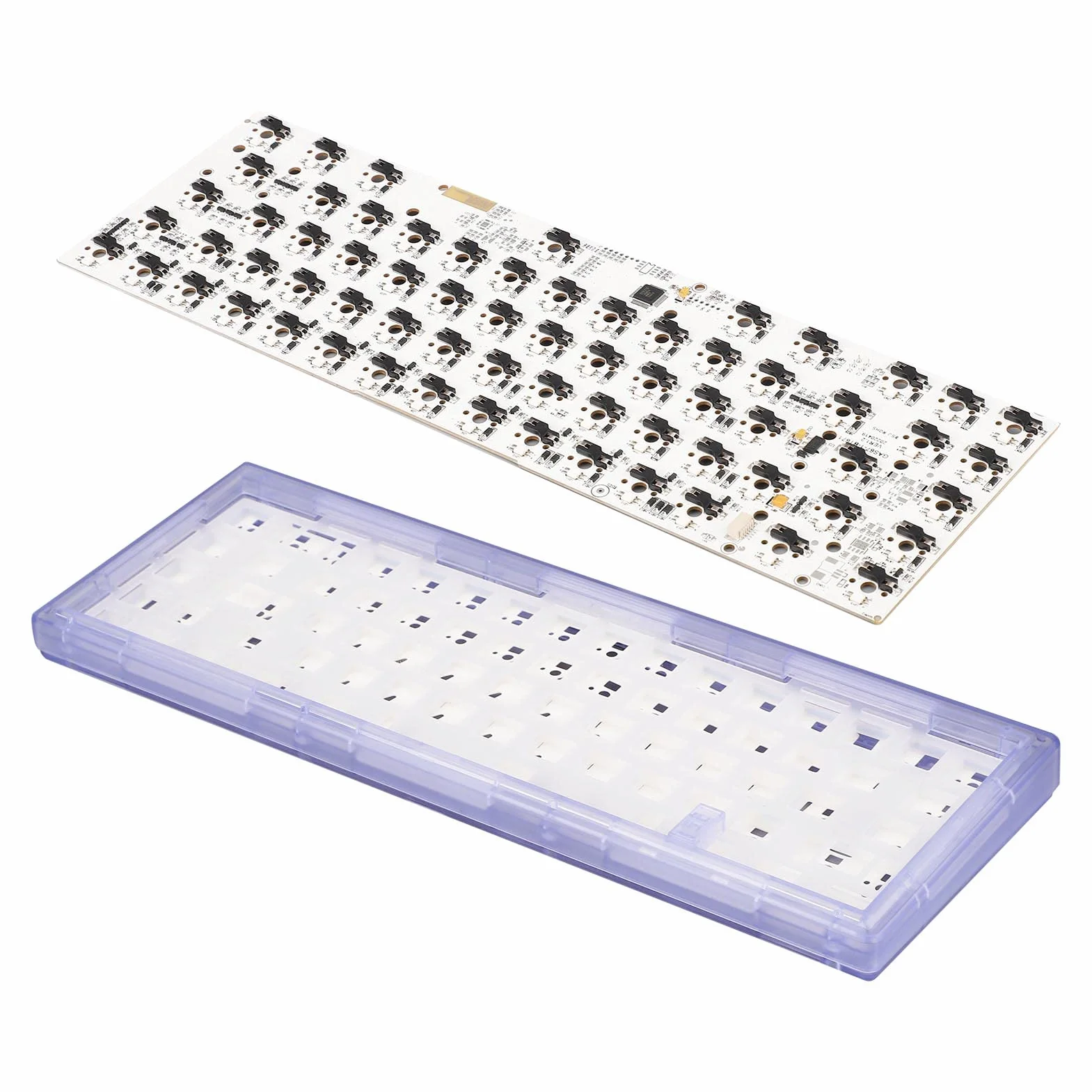 Zestaw Klawiatury Mechanicznej DIY 67 Klawiszy Podświetlana RGB Niestandardowa Klawiatura do Gier dla Entuzjastów Materiał o Wysokiej Twardości (Fioletowy)