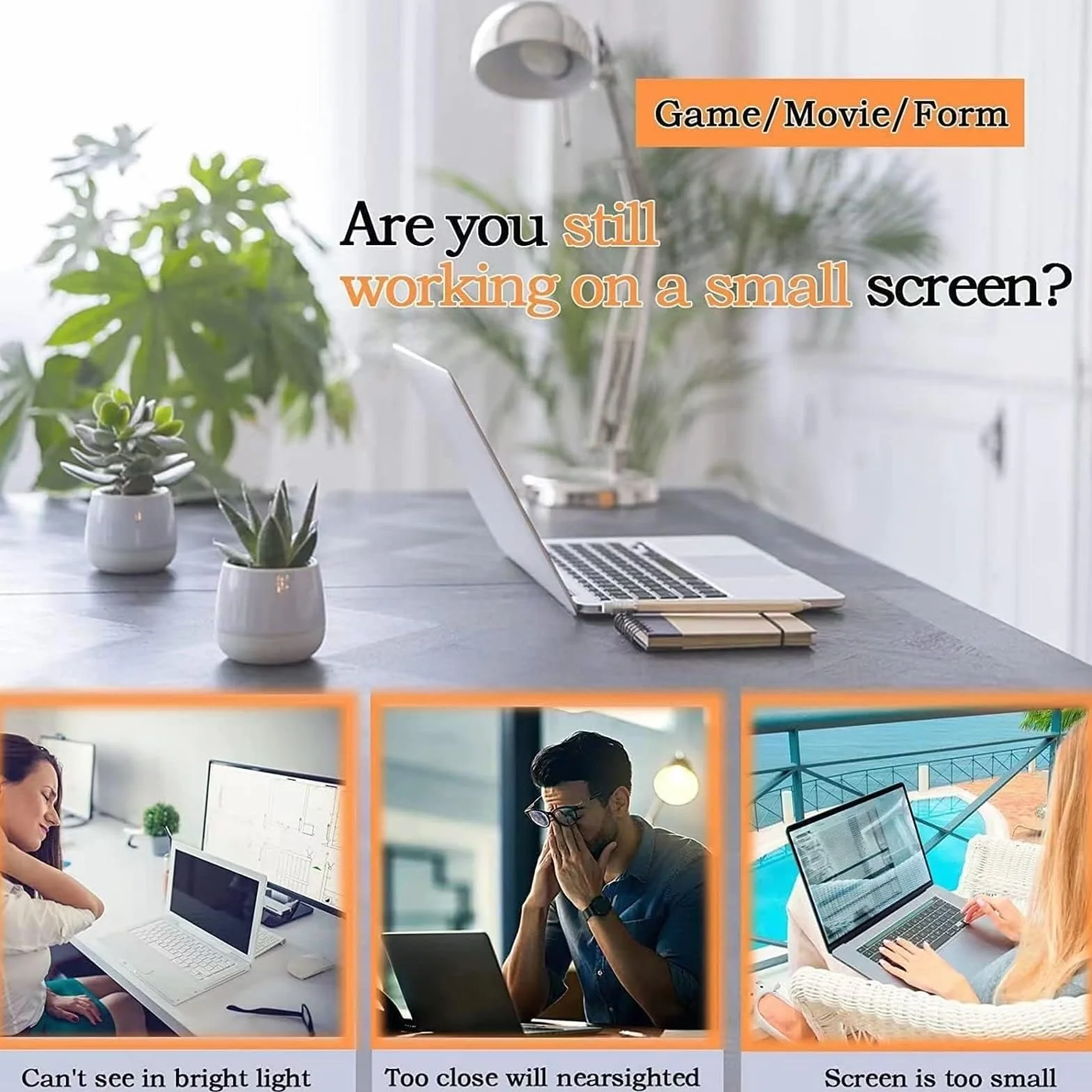 Okulary powiększające 3D Tablet Screen Magnifier - 22" Lupa do ekranu na komputer stacjonarny - lupa do monitora do gier/wideo/czytania