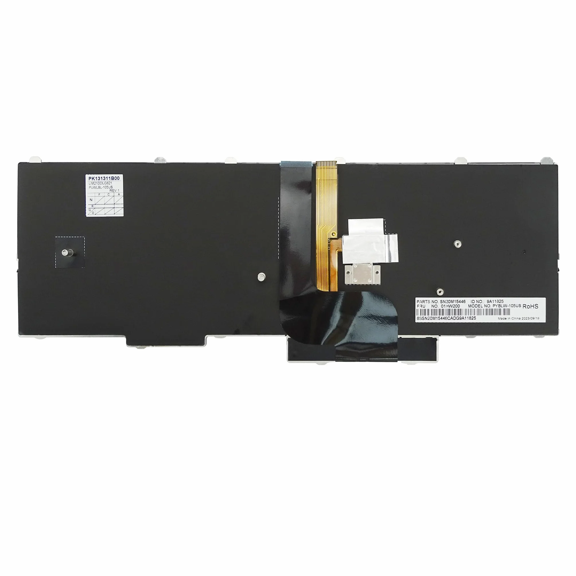 Wymienna klawiatura z podświetleniem do Lenovo Thinkpad P50 P70 (UK English, podświetlana)