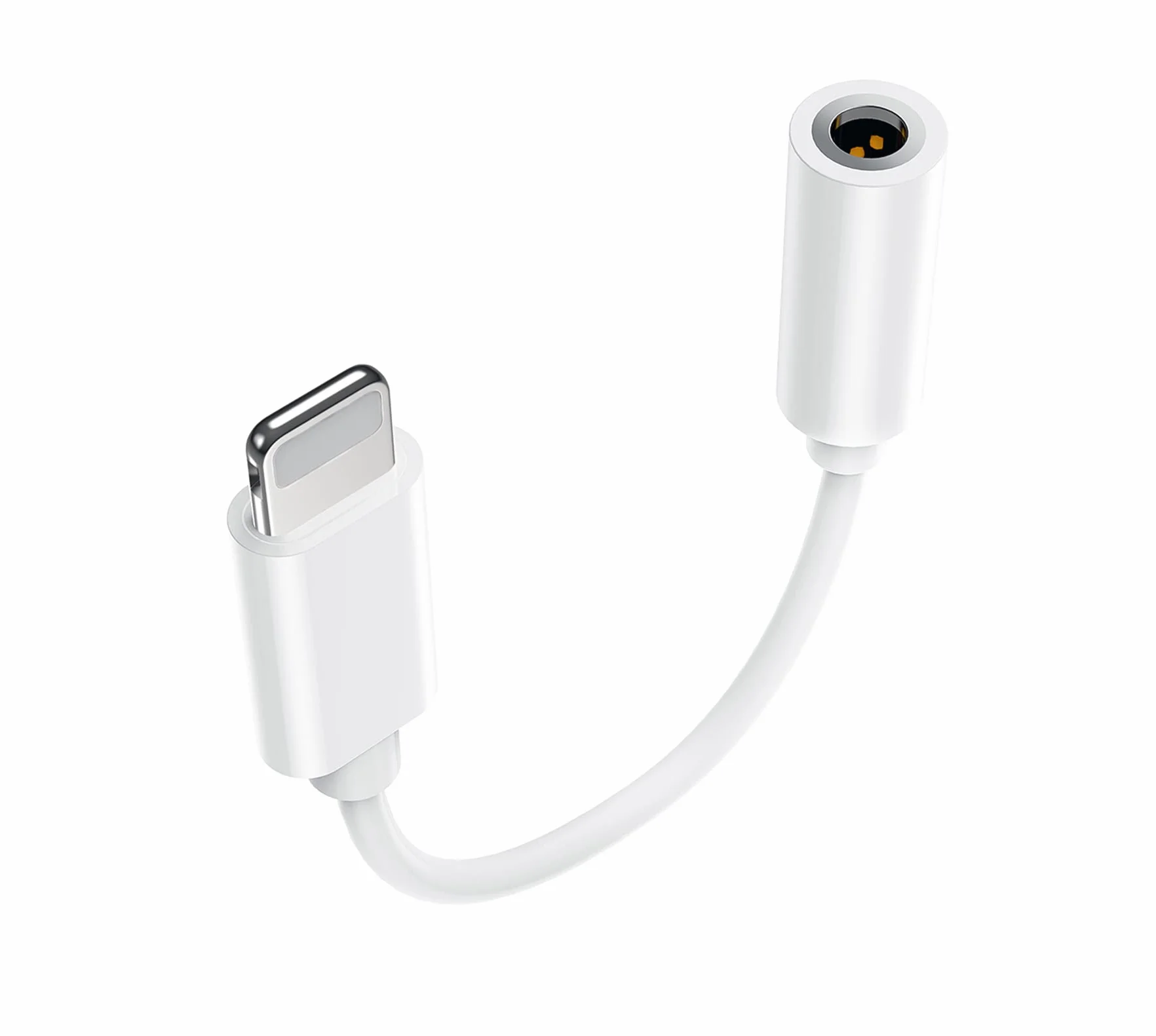 Adapter Lightning na gniazdo słuchawkowe 3,5 mm, certyfikat Apple MFi iPhone na 3,5 mm Audio Aux Jack, adapter Dongle, konwerter kabla kompatybilny z iPhone 14, 13, 12, 11, Pro, XR, XS, Max, X