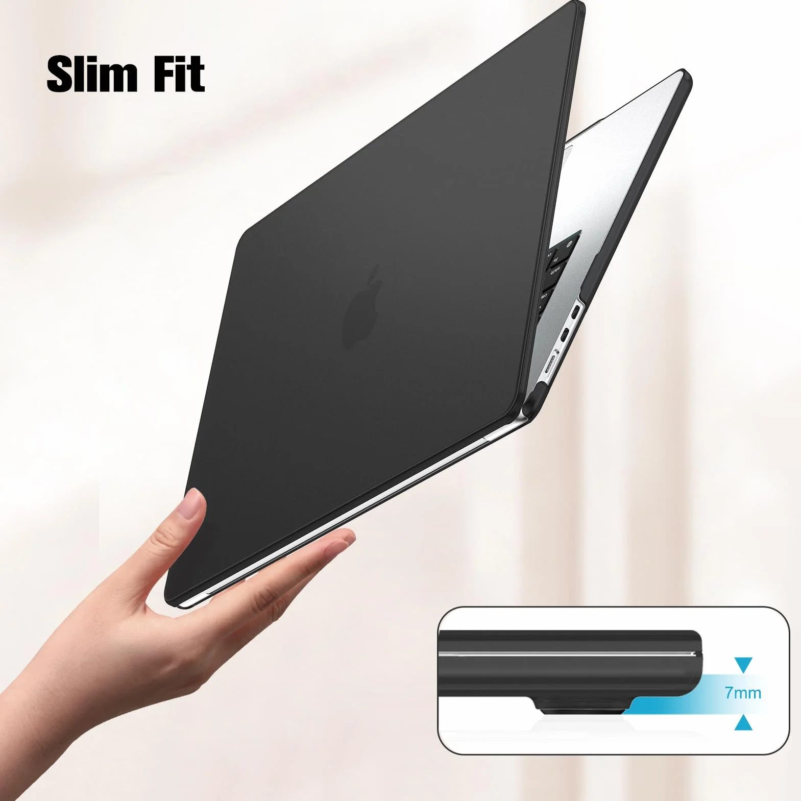 Fintie Etui ochronne do MacBook Air 15 cali M5 M4 M3 M2 A3448 A3241 A3114 A2941 czarne matowe