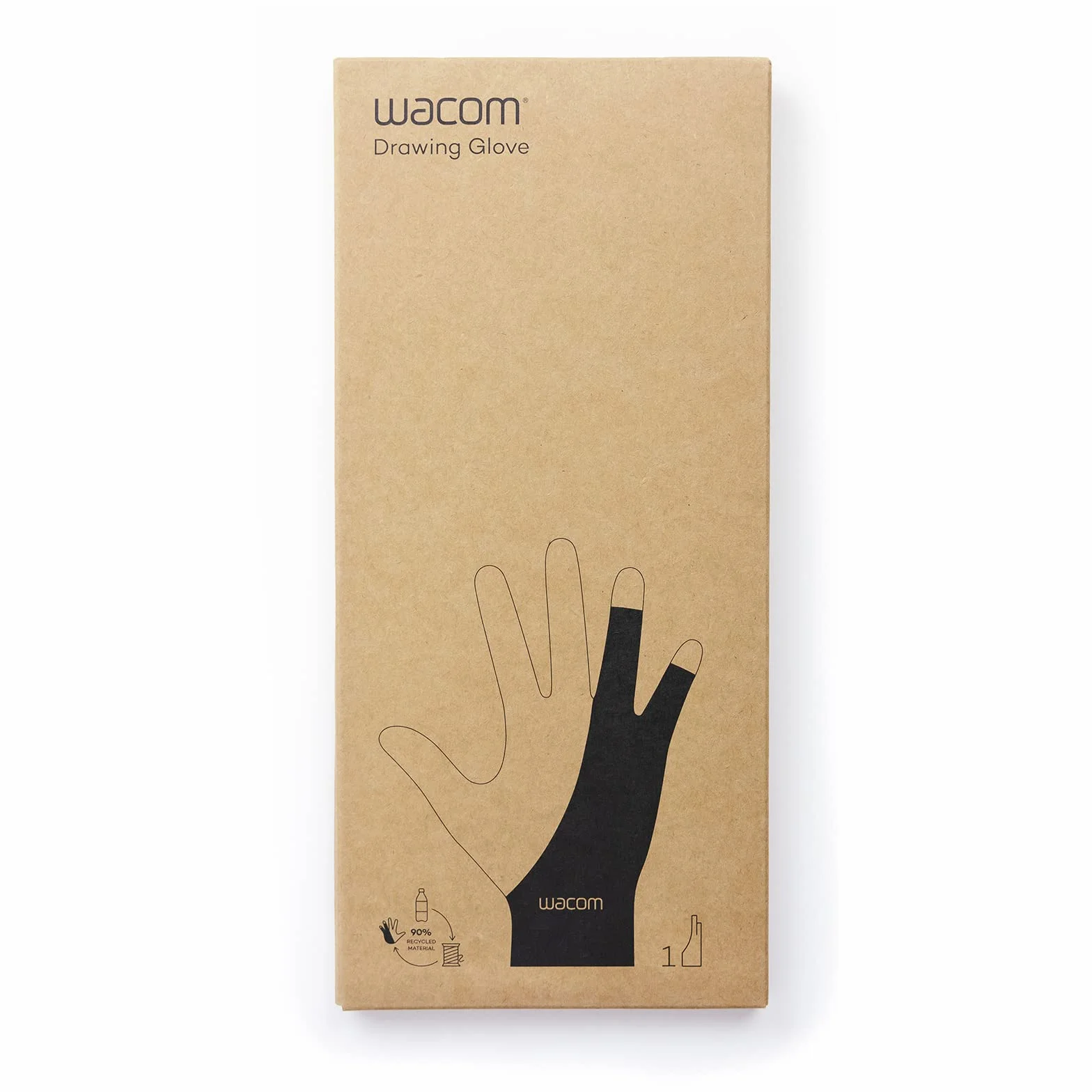 Wacom Rękawica do rysowania – rękawica do rysowania na wyświetlaczu graficznym (dla osób prawo- i leworęcznych, czarna), jeden rozmiar