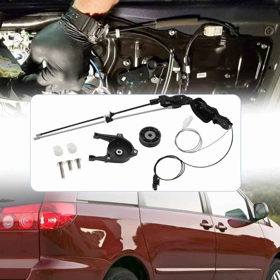 Zestaw kabli do drzwi przesuwnych kompatybilny z Toyota Sienna 3,5 l DOHC V6 24 V ENG.Code, 2GRFE 2007-2010 85620-08042 tylne prawe