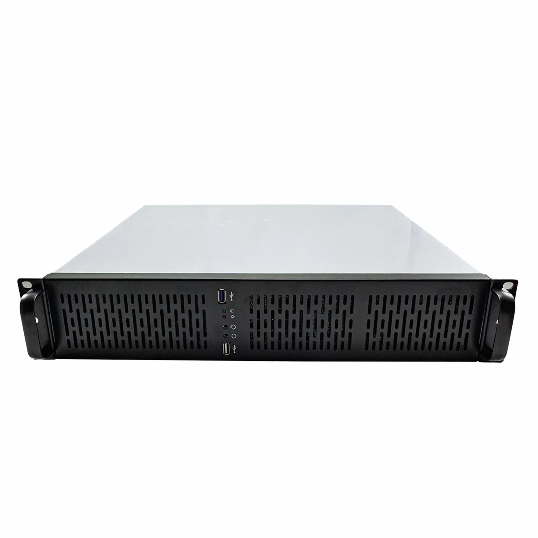 Unykach Obudowa Rack 2129 19" 2U - Silver/Black 1*USB 3.0 + 1*USB 2.0