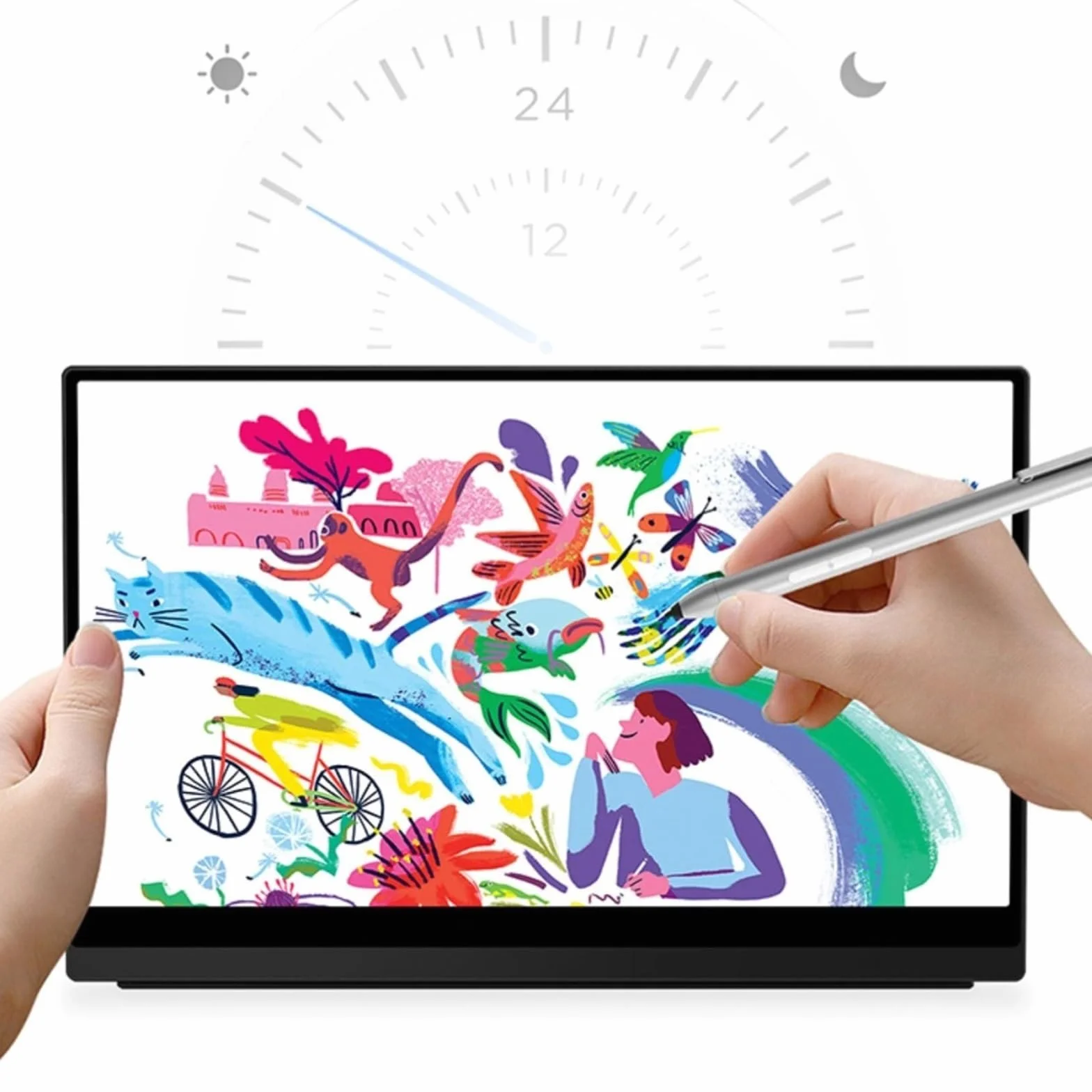 Ekran mobilny Ekran dotykowy 4K IPS HD 15,6-calowy telefon komórkowy Laptop Zewnętrzny ekran rozszerzeń Przenośny monitor biurowy
