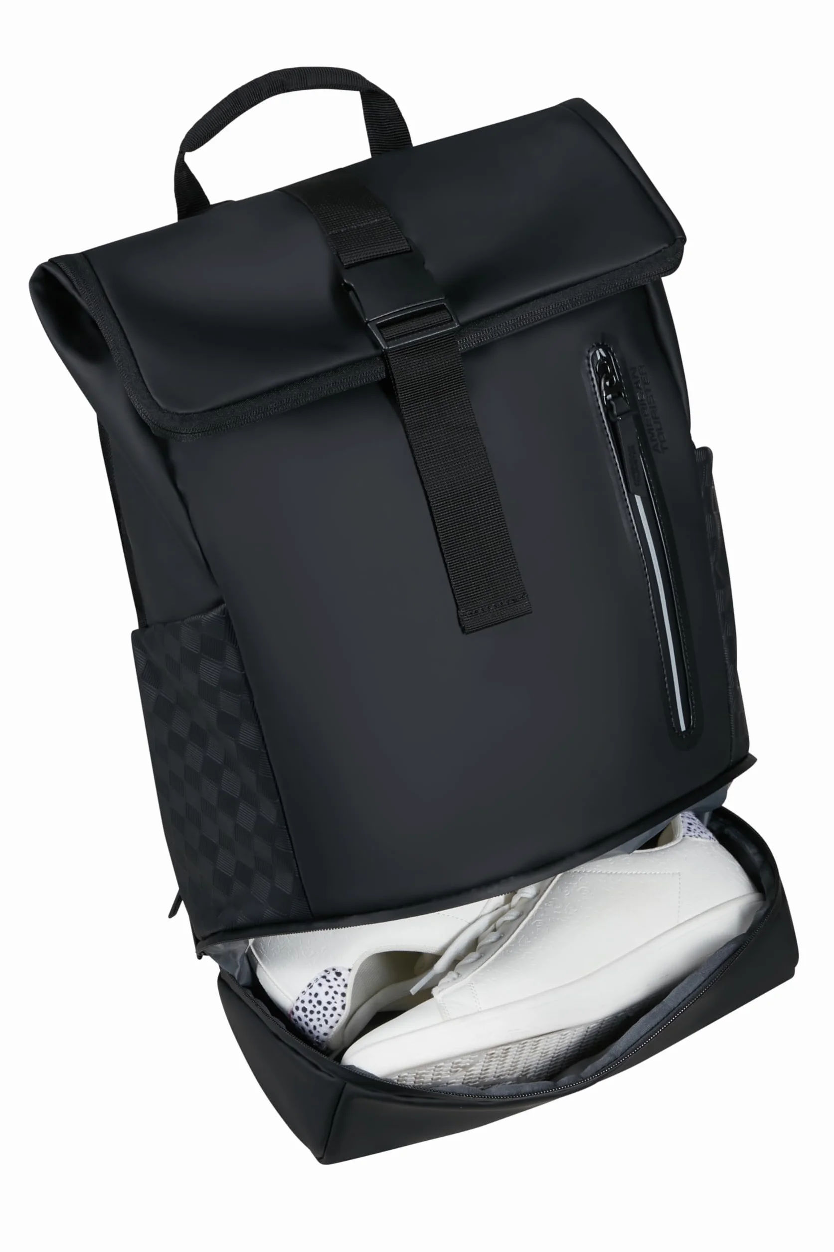 American Tourister Urban Tide - Rolltop Plecak na Laptopa 15.6", wodoodporny, z kieszenia na buty/ubrania, do biura, szkoly & uczelni - Czarny