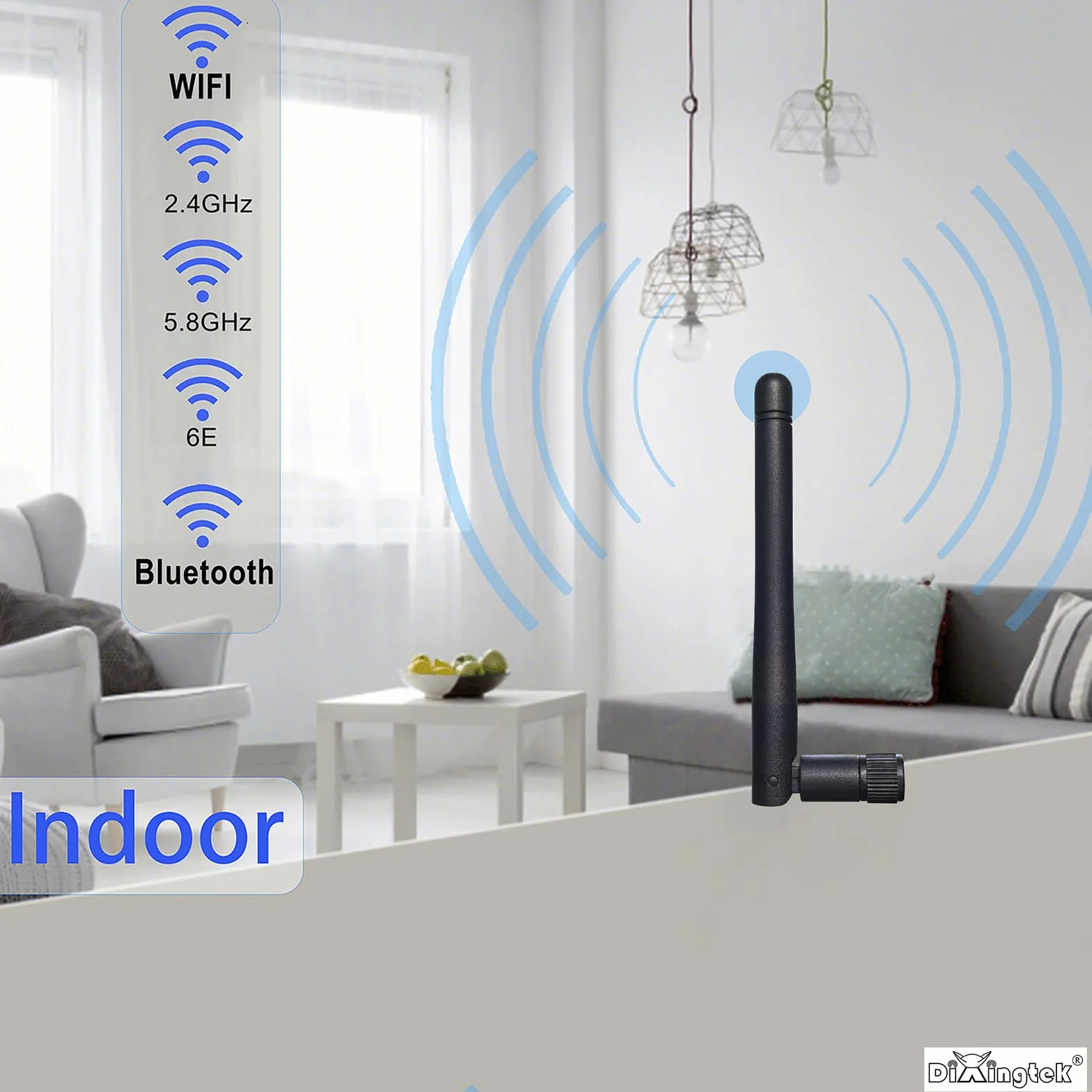 4 szt. 108 mm dwuzakresowe WiFi 2,4 g 5 g 5,8 g 6e antena męskie złącze SMA, kompatybilne z routerem WiFi PCI-E karta sieciowa adapter USB Security Video IoT antena WiFi