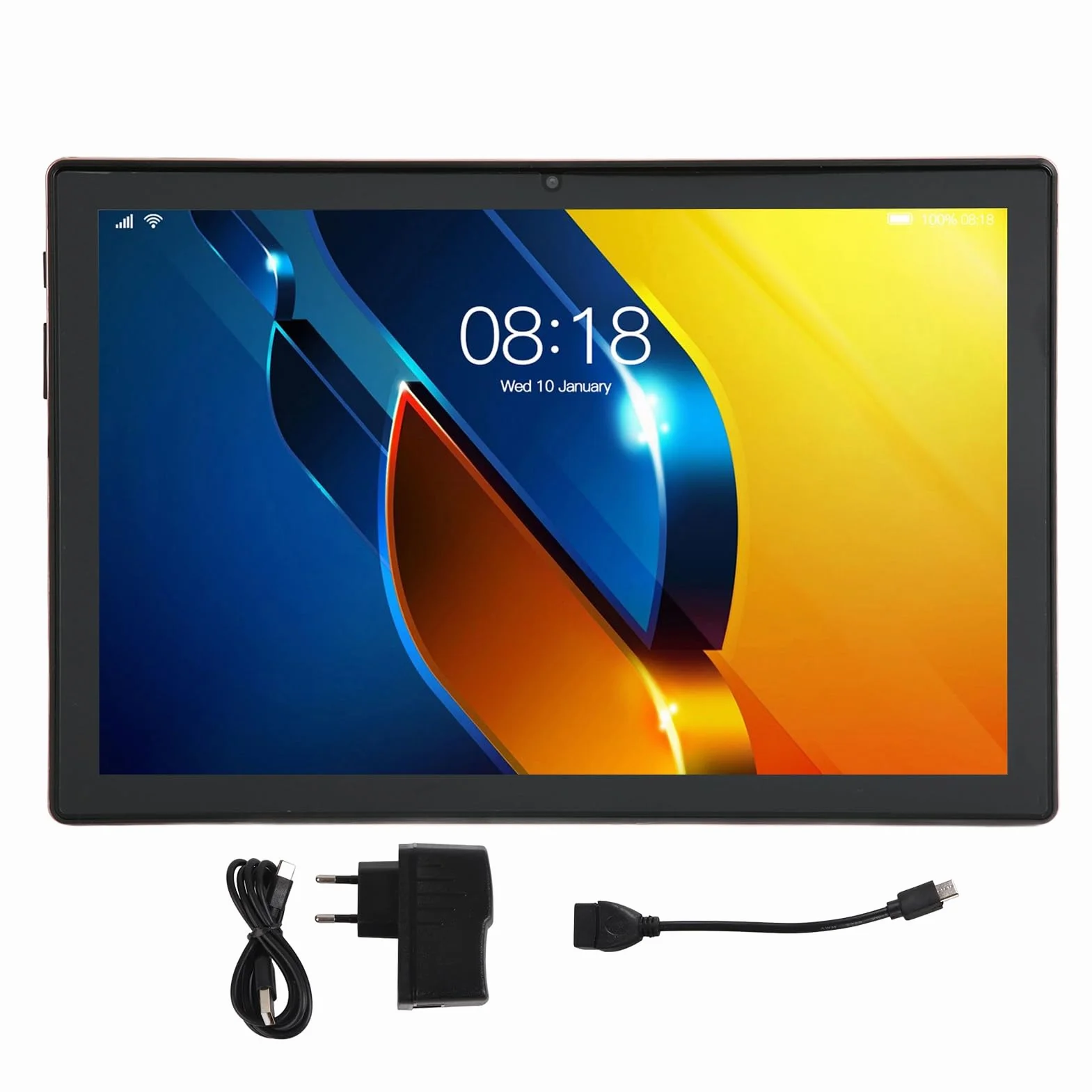 10-calowy tablet z pamięcią 6 GB 128 GB, ośmiordzeniowym procesorem CPU, dwuzakresowym Wi-Fi 2,4G 5G, 1920X1200p 800W 2000W, portem 8800mAh C, odpowiedni jako prezent edukacyjny dla dzieci(EU)