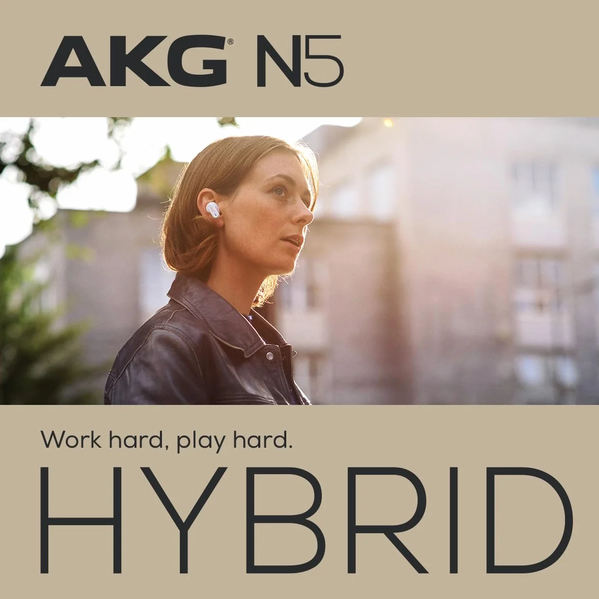 AKG N5 Hybrid TWS zestaw słuchawkowy – bezprzewodowy, krystalicznie czysty dźwięk, True Adaptive Noise Cancelling, jakość połączeń z certyfikatem zoom, czas pracy baterii 40 h, ochrona IP54,