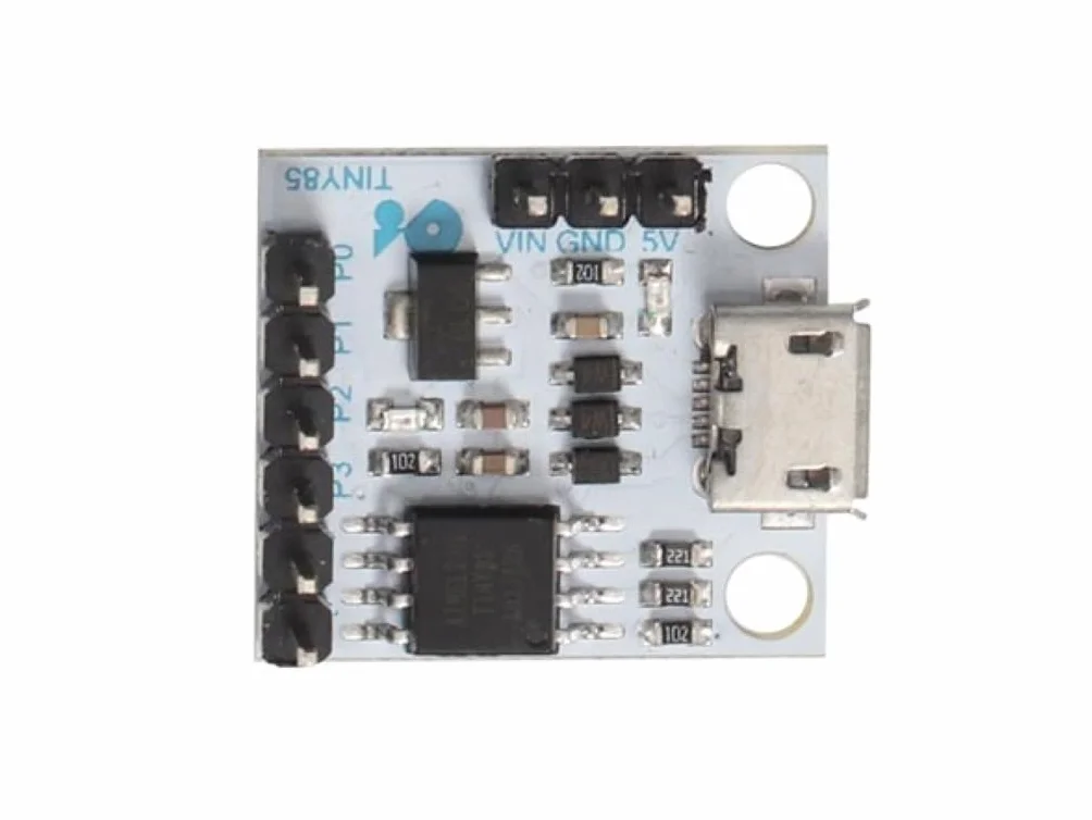 Whadda Płytka rozwojowa mikro ATtiny85, moduł deweloperski mikrokontrolera, w 100% kompatybilny z Arduino IDE, idealny do elektroniki, robotyki i projektów DIY
