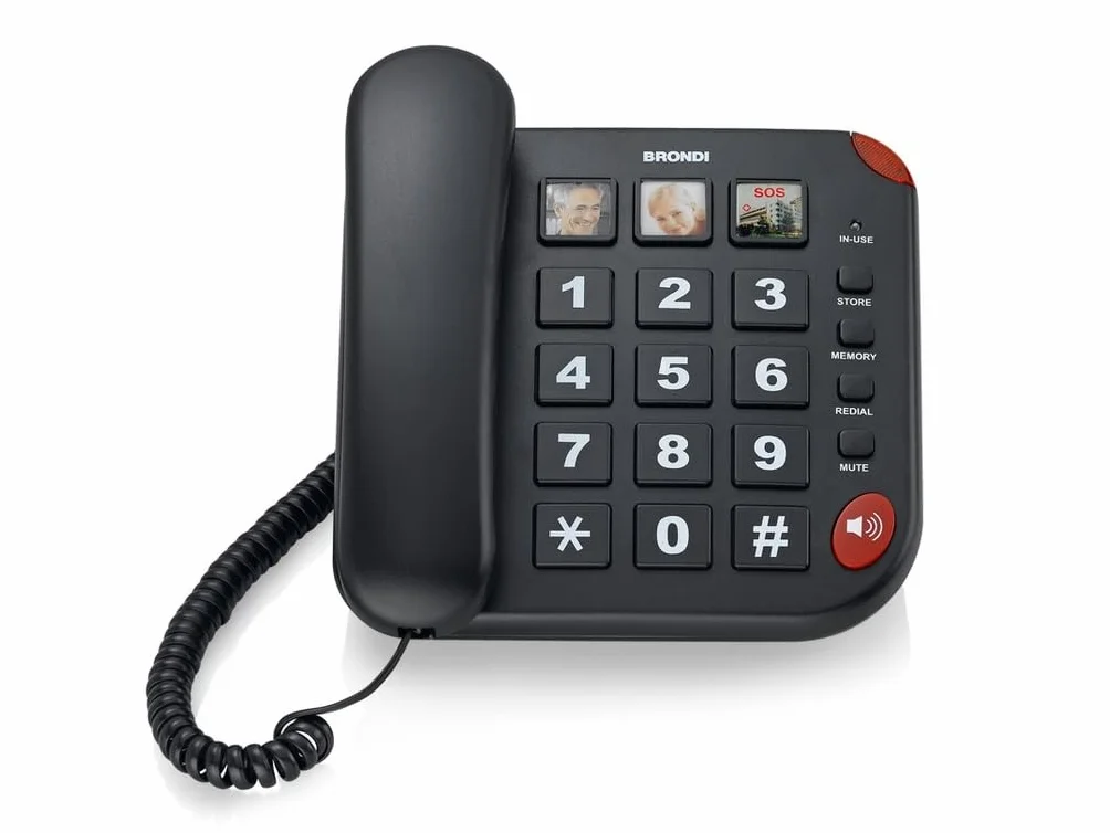Brondi Telefono Bravo 15 Nero 10M.Vv.Tas/Su.Big