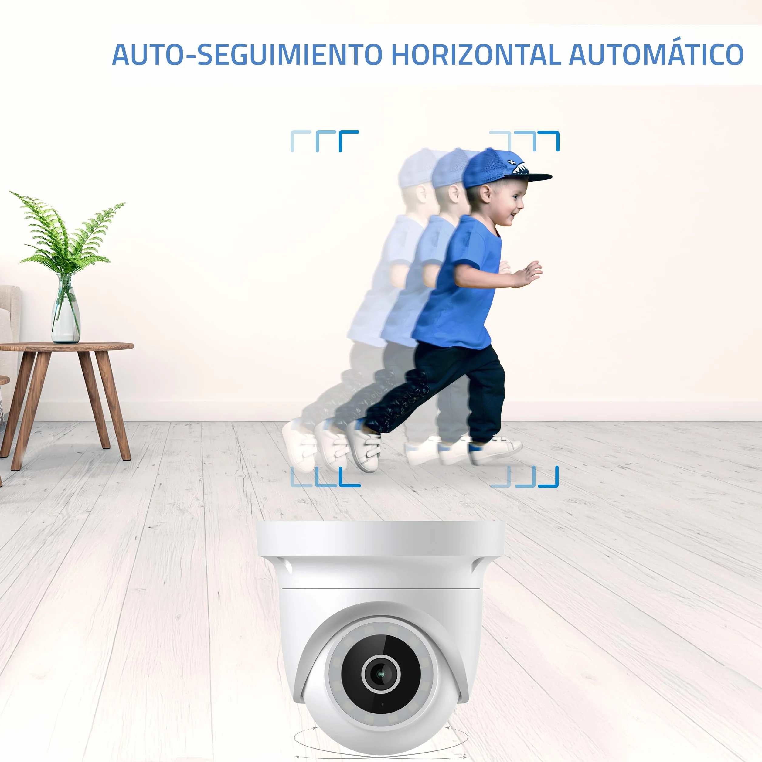 NIVIAN Kamera bezpieczeństwa z silnikiem 2K z WiFi, wykrywaniem ruchu, noktowizorem, dwukierunkowym dźwiękiem, automatycznym śledzeniem i kontrolą głosową i aplikacją Tuya