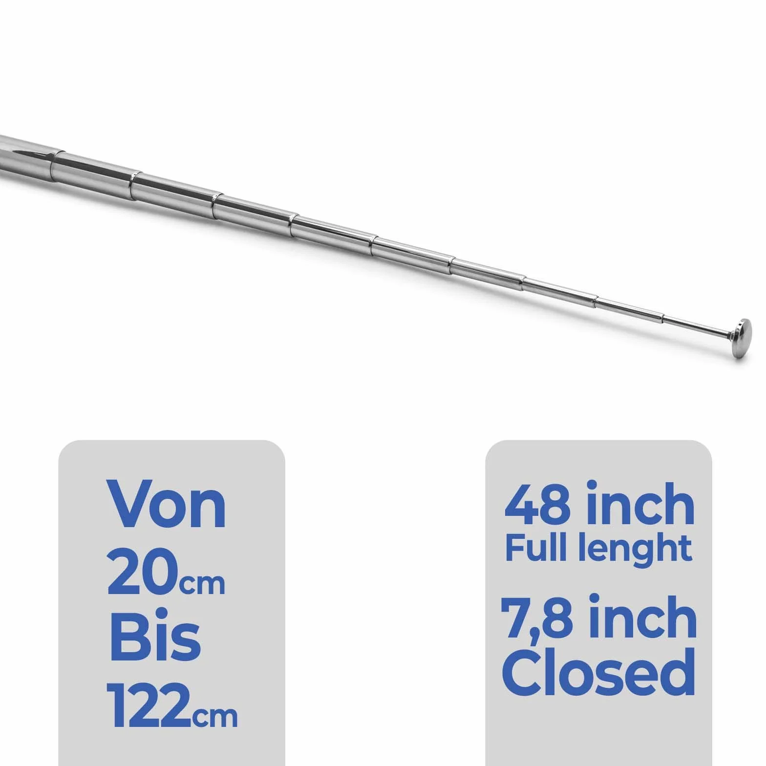 Antena teleskopowa 120 cm zamiennik wtyczka F DAB UKW radio FM AM Auto Audio