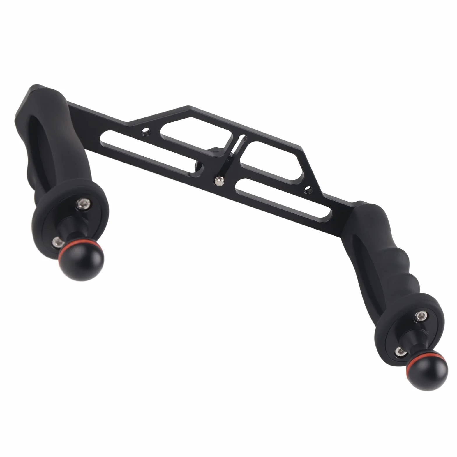 Podwójny Uchwyt Aluminiowy Stabilizator Tacy do Obudowy Aparatu Podwodnego, Ergonomiczna i Lekka Konstrukcja, Optymalizuje Balans Podczas Fotografowania, Odpowiedni do Lustrzanek