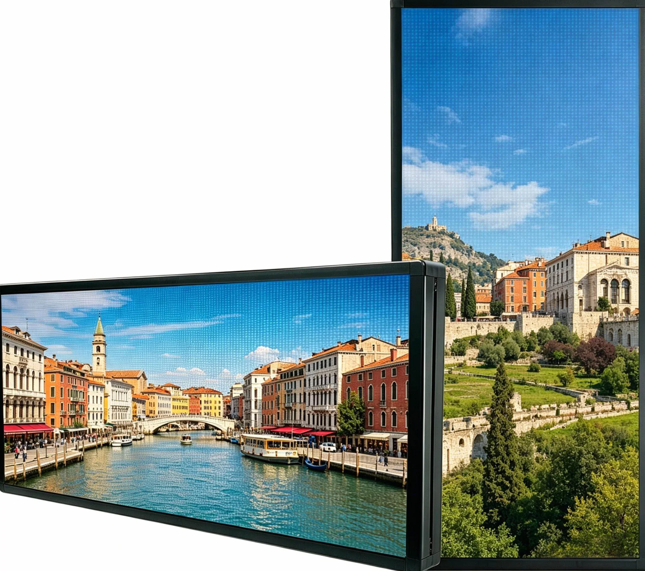 Komercyjny wyświetlacz Digital Signage, inteligentny odtwarzacz wideo z dzielonym ekranem do reklamy w restauracji