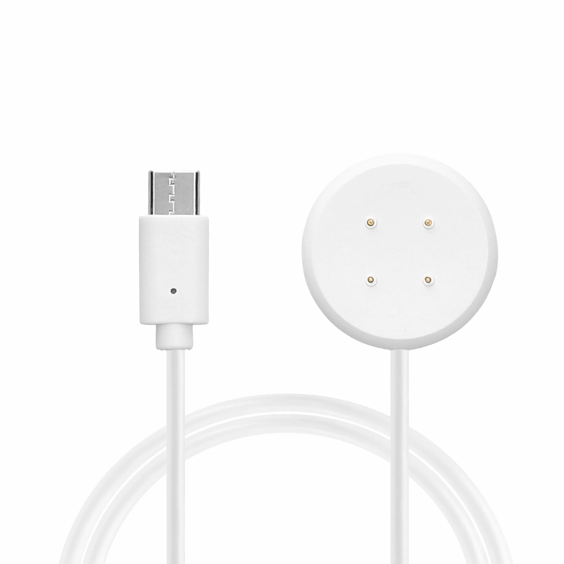 kwmobile Ładowarka do Google Pixel Watch 3 / Pixel Watch 2 / Fitbit Versa 4 3 2 / Ace LTE biała - kabel USB-C