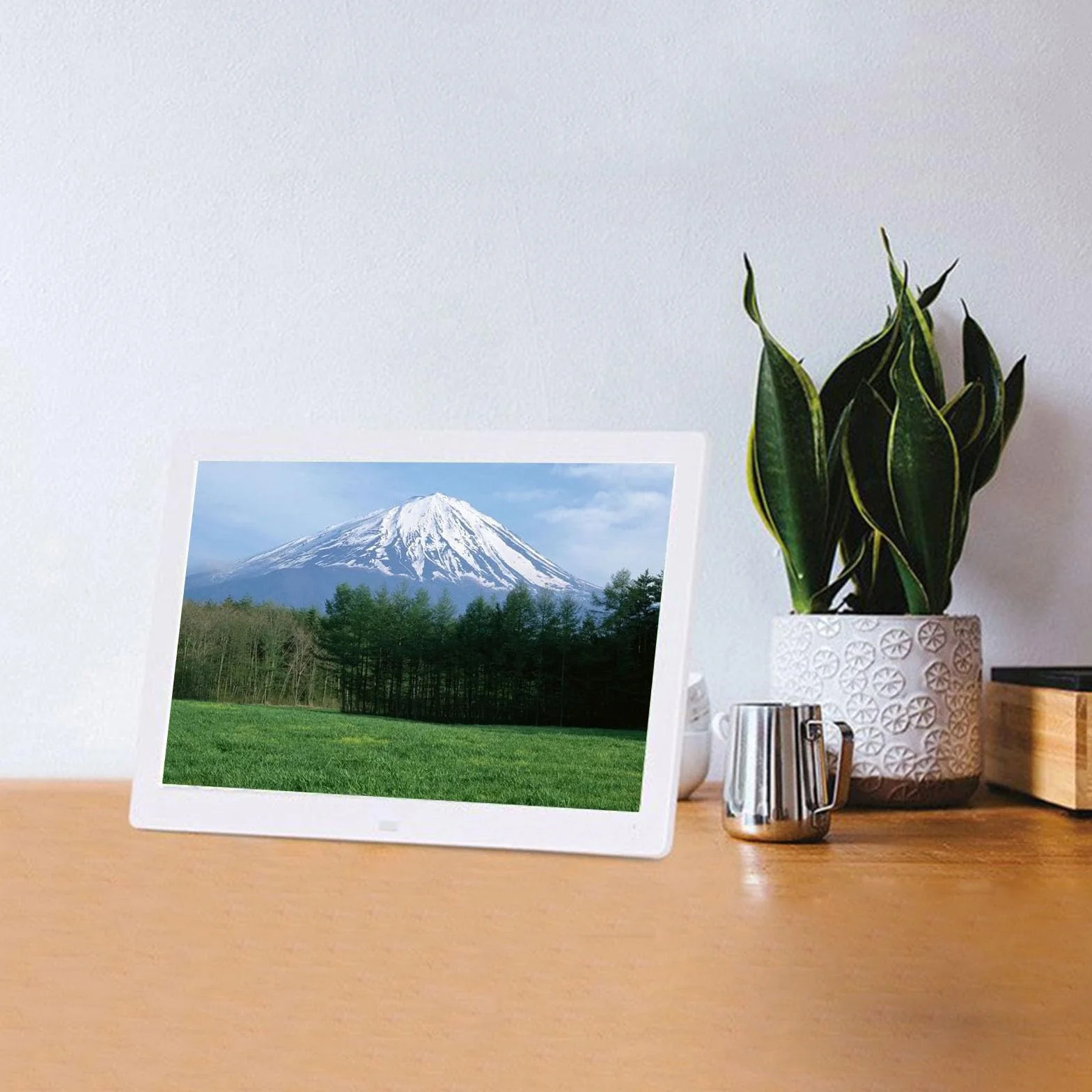 Ekran IPS 10,1 cala HD, 178°, pełny kąt widzenia, cyfrowa ramka na zdjęcia, wyświetlacz komercyjny, maszyna do reklamy w windzie (biały)