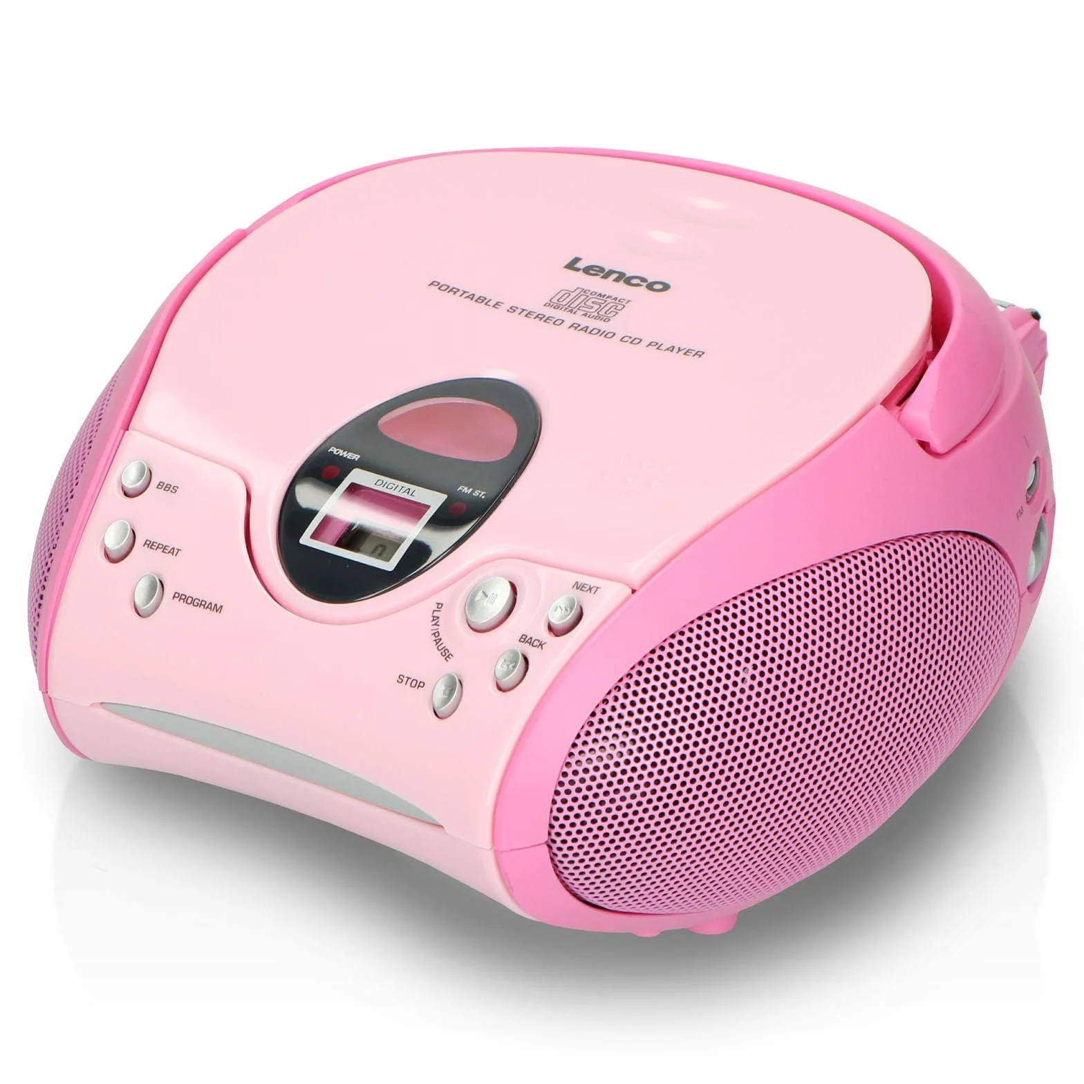 Lenco SCD-24 P Boombox, Różowy, 9 W