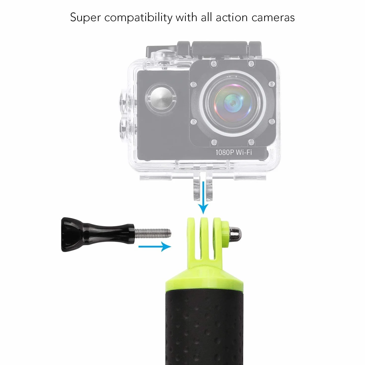 WOLFANG Pływający Uchwyt Boi Wodoodporny Monopod Ręczny Kij do Selfie do Kamery Akcji