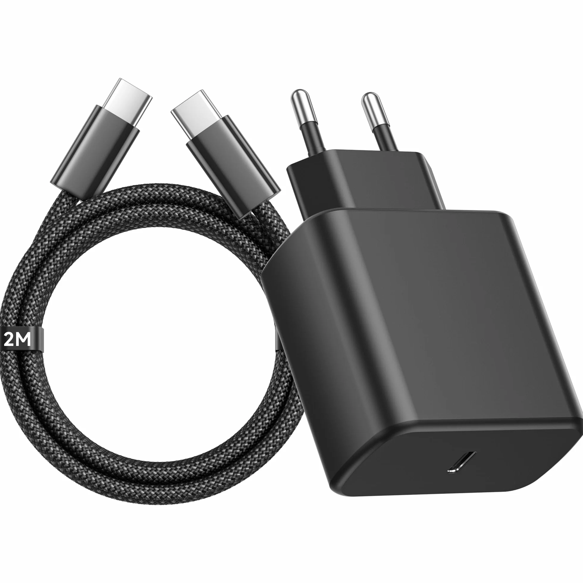 Szybka Ładowarka USB C 45W do Samsung Galaxy S26,S26+,S26 Ultra,S25+,S25 Ultra,S25,S24,S23,Note20, A56,A53,Z Fold7 6,Tab, Wtyczka Sieciowa USB C Ładowarka Typu C Adapter z Kablem UsB C 2M do iPhone'a