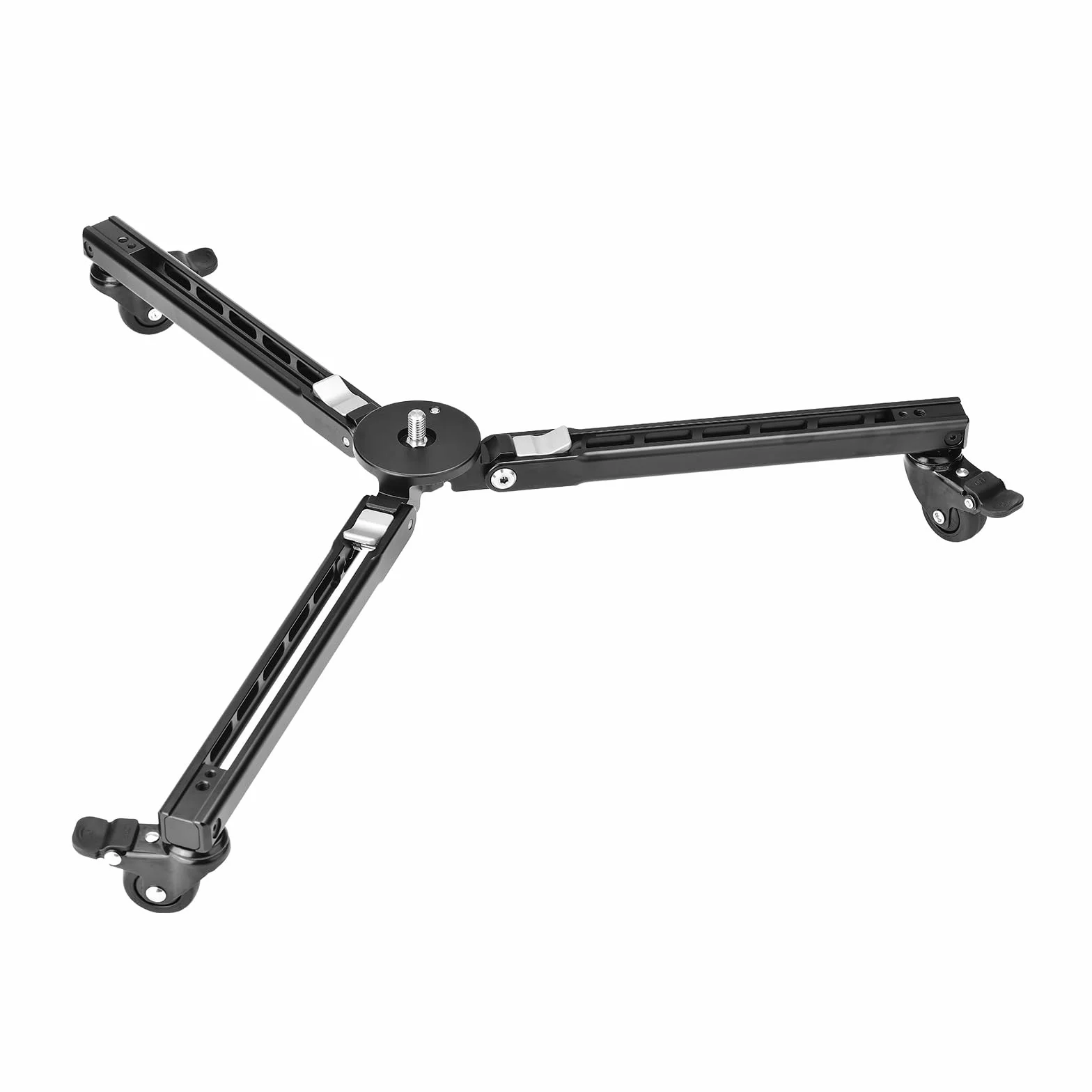SUNWAYFOTO T1A20R Monopod Dolly, Heavy Duty Rolling Stand, 110lbs (50 kg) pojemność, gumowe koła fotograficzne, statyw z kółkami do fotografii akcji
