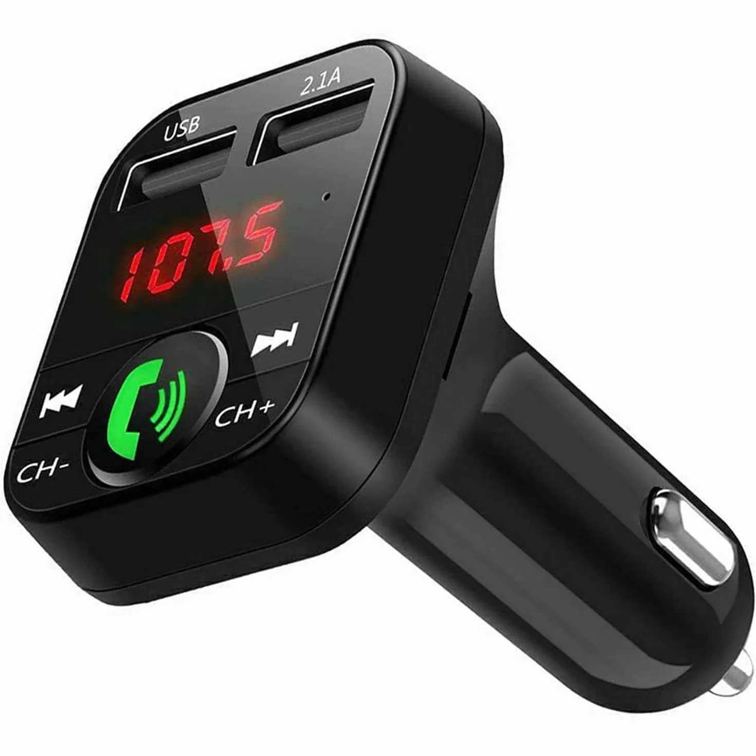 NK Bluetooth FM Transmitter Car Truck 12/24V zestaw głośnomówiący Bluetooth V5.0 EDR odbiornik FM adapter radiowy USB szybkie ładowanie 2.1A