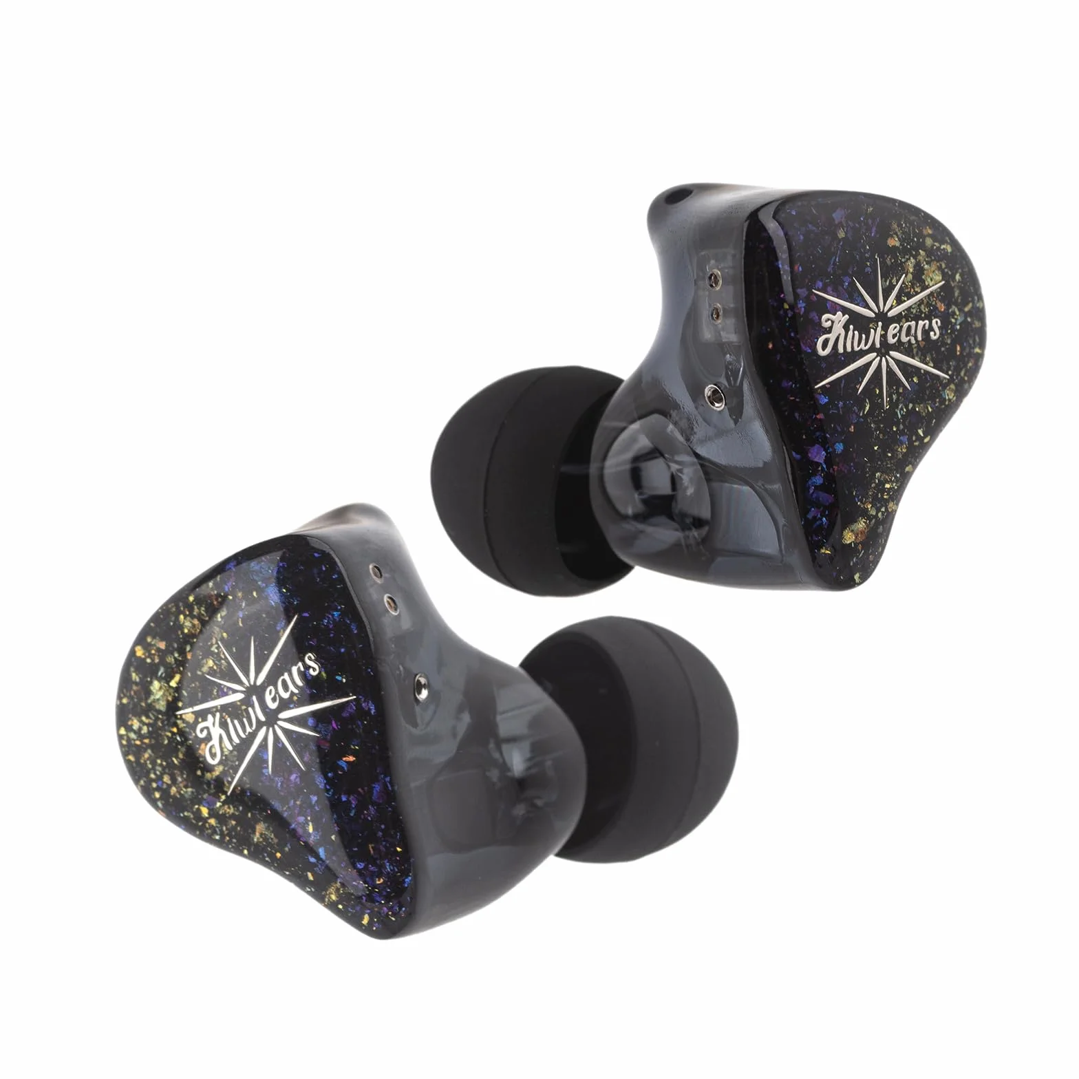 LINSOUL Kiwi Ears Forteza In Ear Monitor, słuchawki HiFi 1BA + 2DD z kablem, słuchawki do gier, hybrydowe słuchawki douszne IEM, ze zdejmowanym kablem IEM dla muzyków i graczy (czarne)