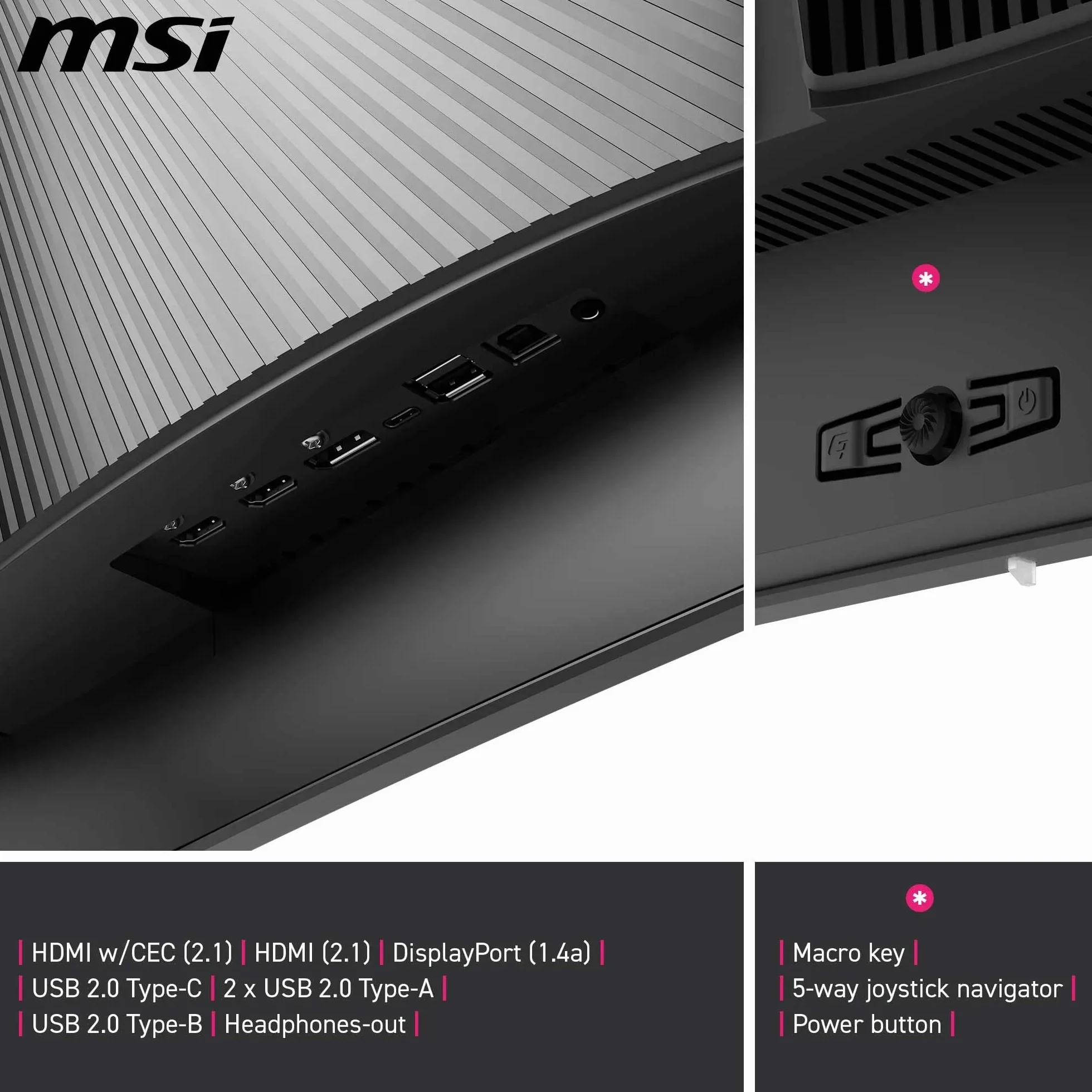 MSI MPG 491CQPX QD-OLED 49" QD-OLED UltraWide Dual QHD 240 Hz Curva USB-C