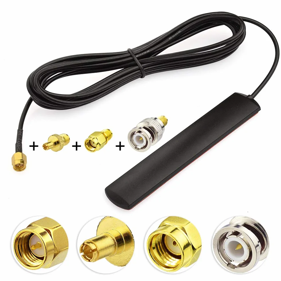 Eightwood Antena GSM 4G LTE 3dBi SMA Złącze szklane złącze męskie BNC/TS9/RP-SMA Adaptery do bezprzewodowego routera Wifi DAB DAB+ radio samochodowe telefon komórkowy