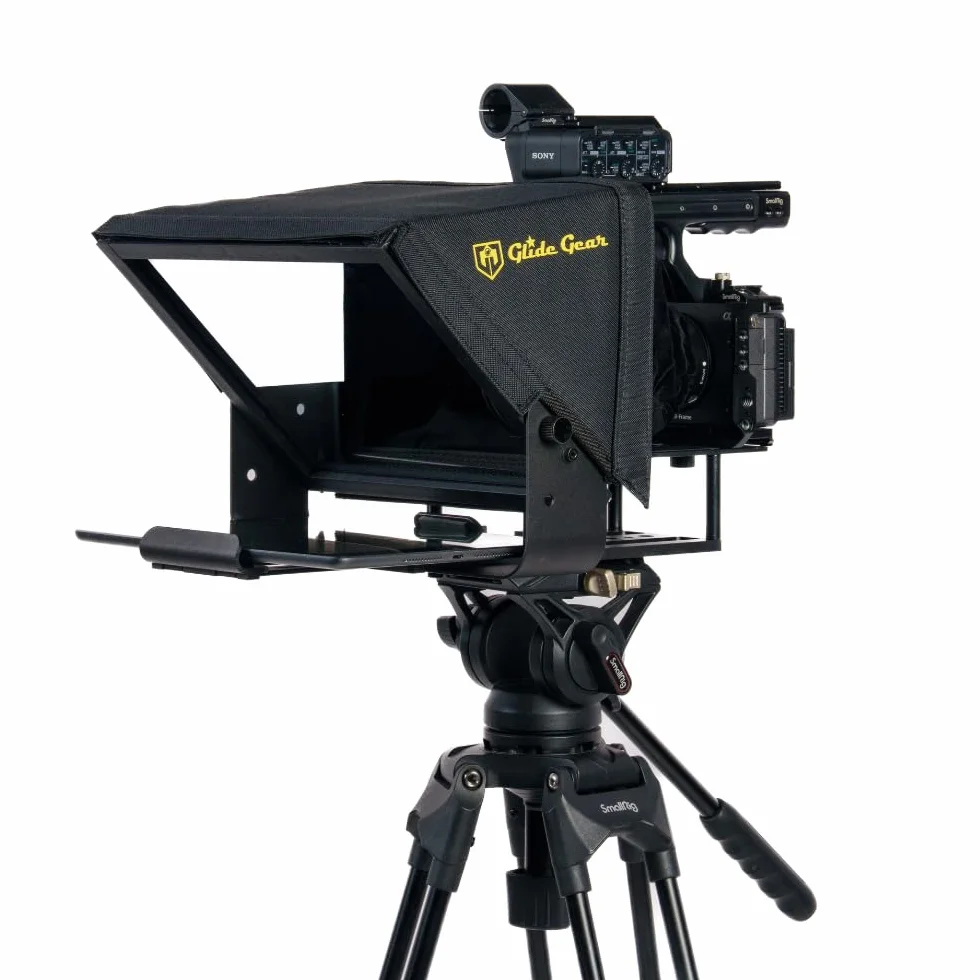 Glide Gear TMP 100 Teleprompter – DSLR, Tablet, Smartphone – 12" Glass, Carry Case, No Assembly